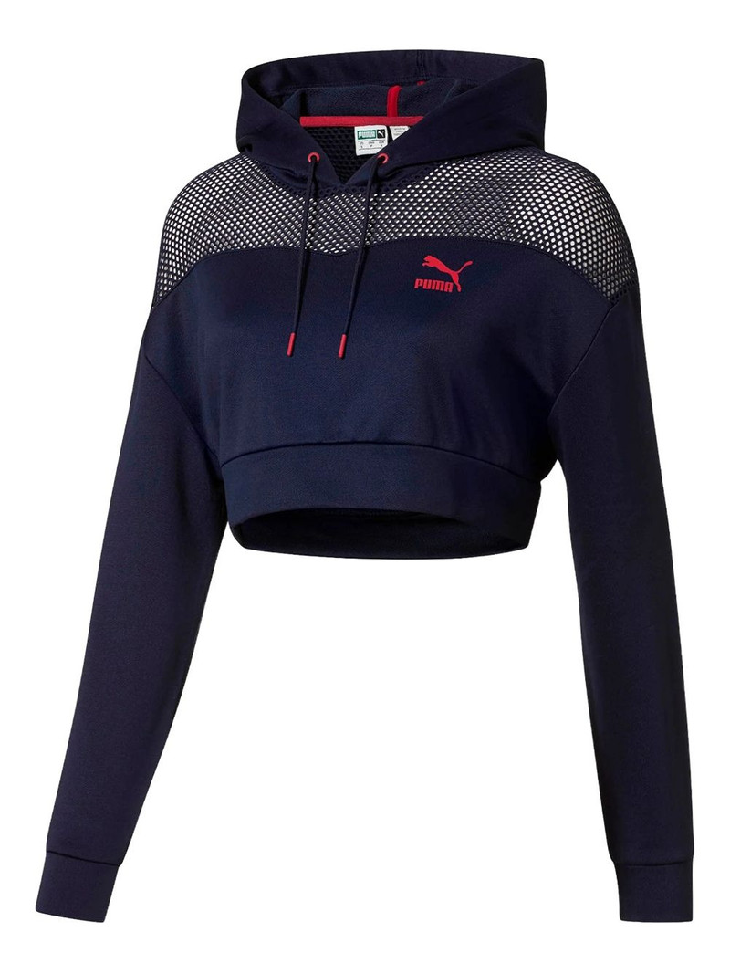cropped mesh hoodie sweatshirt 1