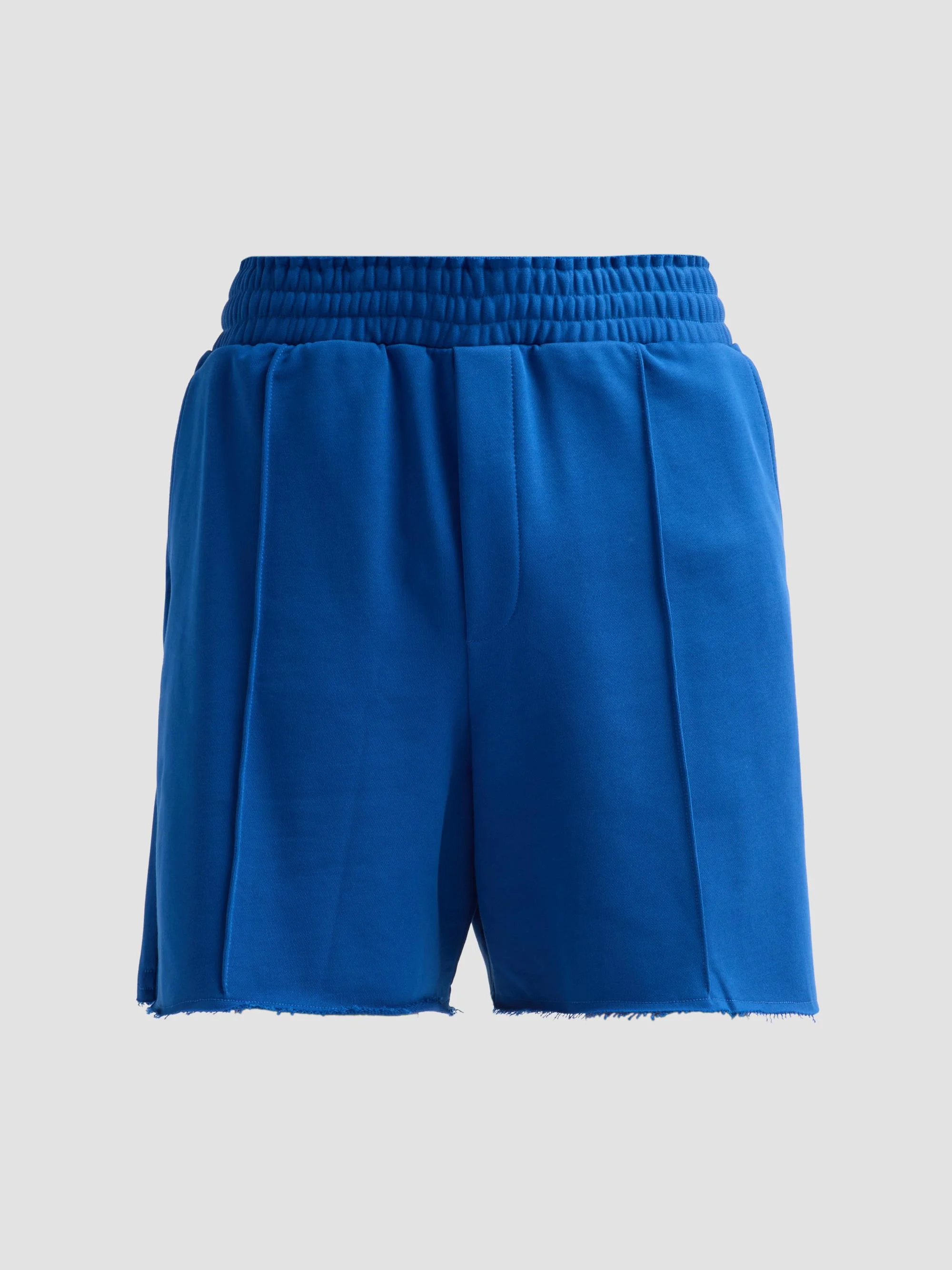 Men's Compact French Cotton Terry Shorts - Royal Blue - 1