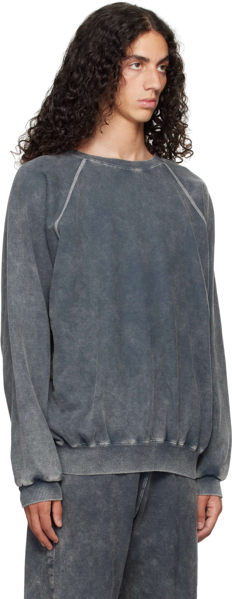 Omar Afridi Gray Shabby Sweatshirt outlook