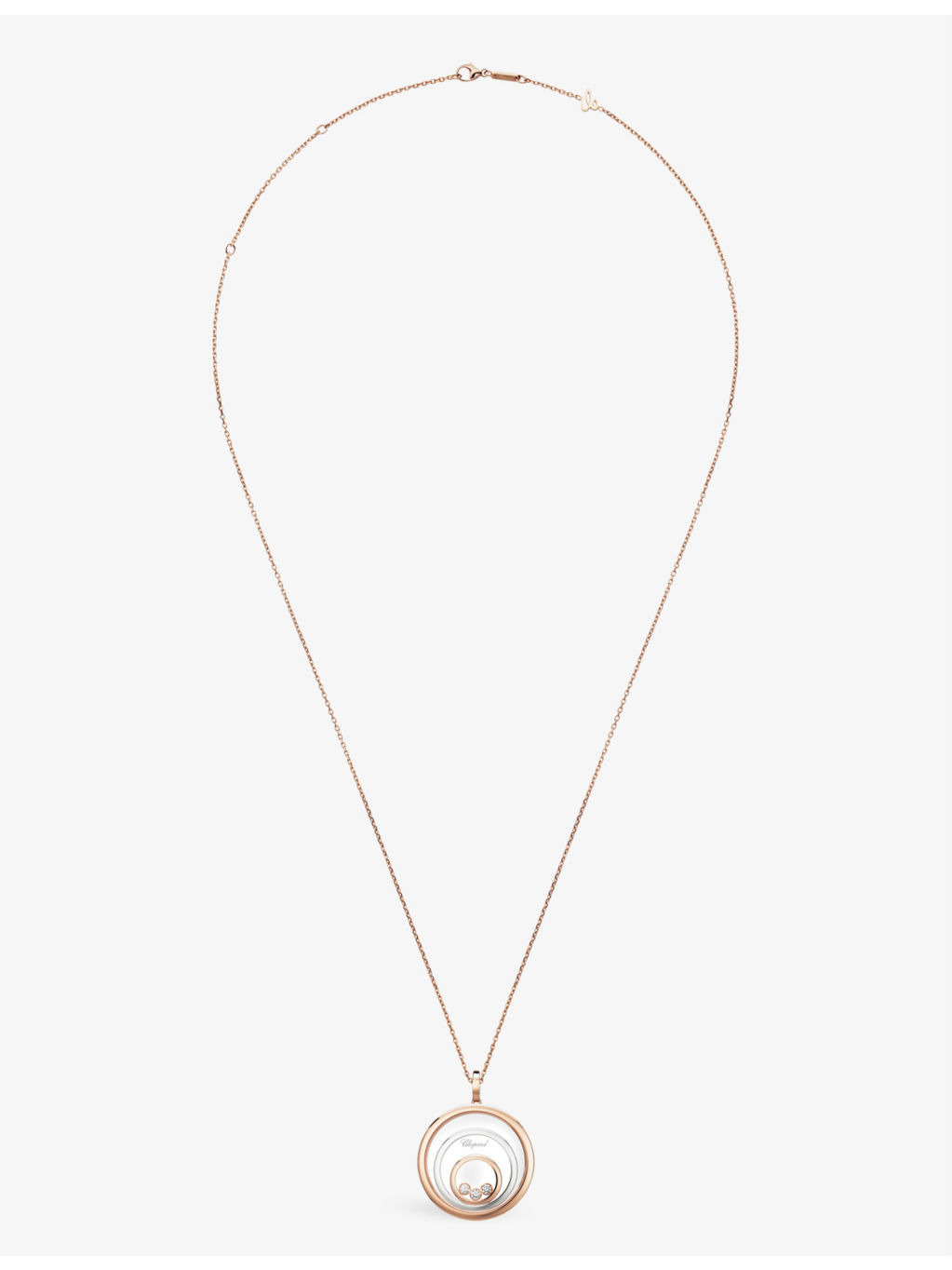 Happy Spirit 18-carat rose and white-gold and diamond necklace - 2