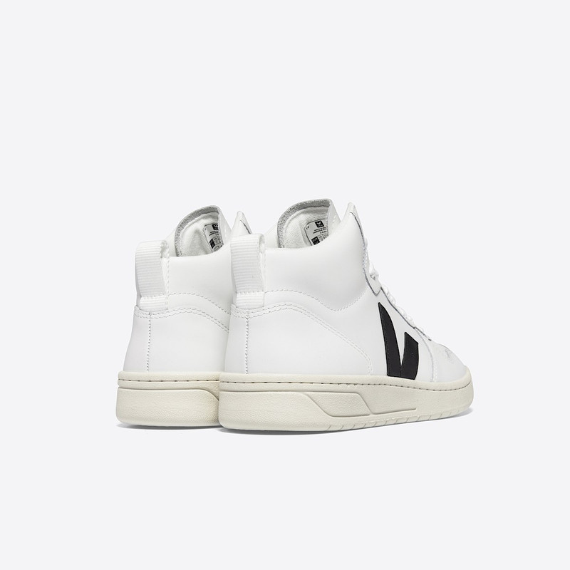 V-15 LEATHER WHITE BLACK 3