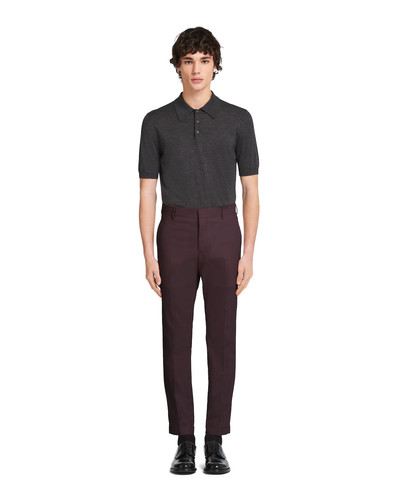 Prada Slim-fit washed cotton trousers outlook