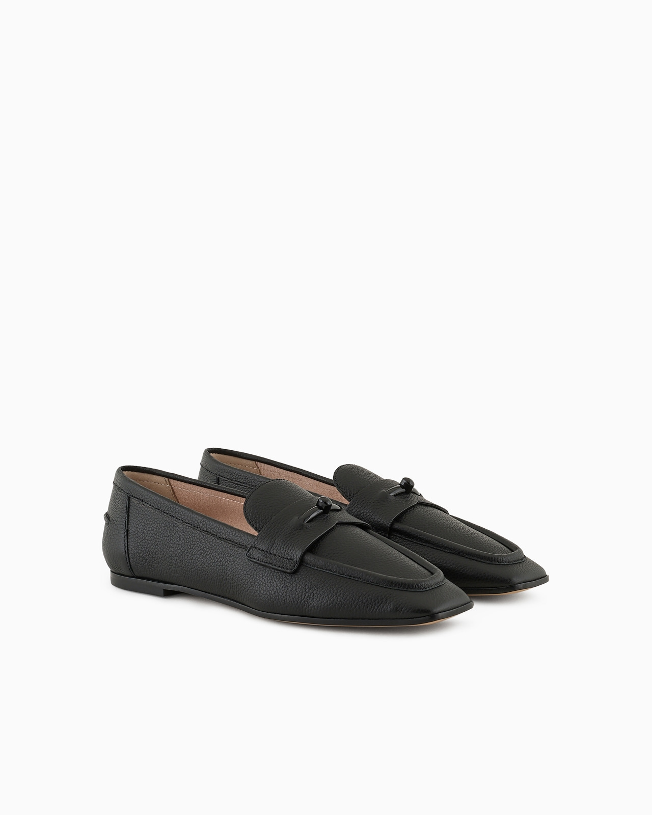 Deer-print leather loafers - 2