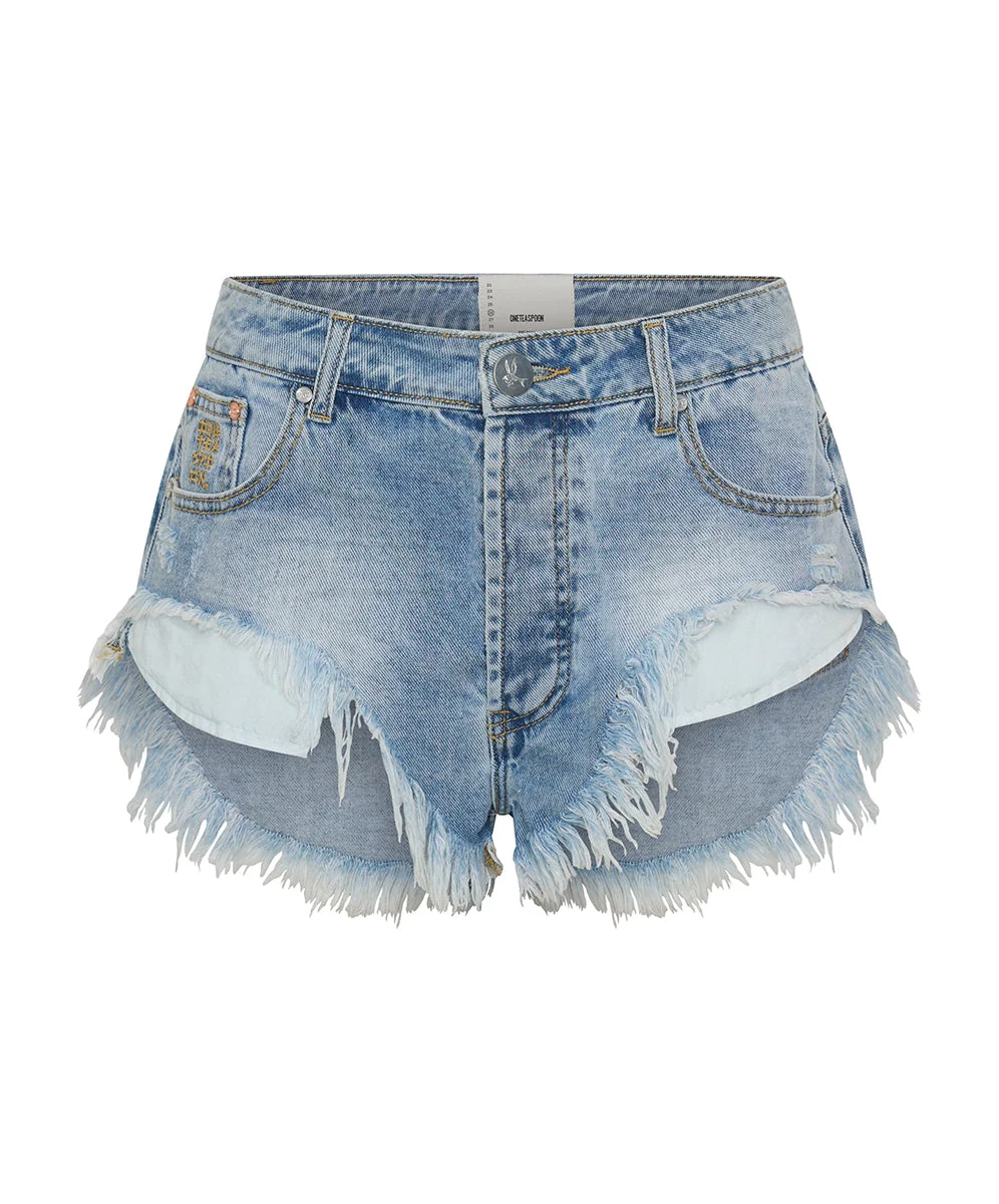 Rollers Low Waist Denim Shorts - Santa Cruz Blue - 1