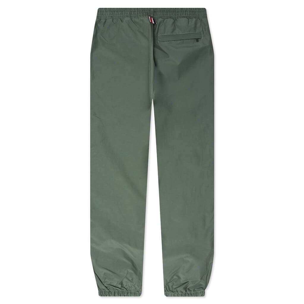CONTRAST WHITE STITCHING TRACK PANTS - DARK GREEN - 2