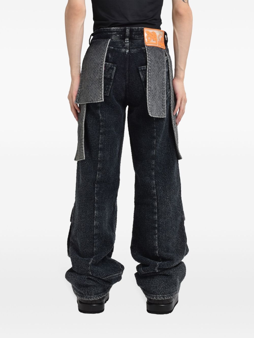 bouclé wide-leg jeans - 3