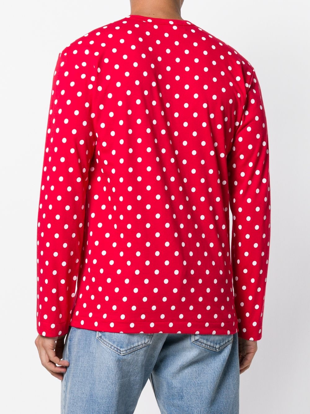 long sleeve polka-dot T-shirt - 4