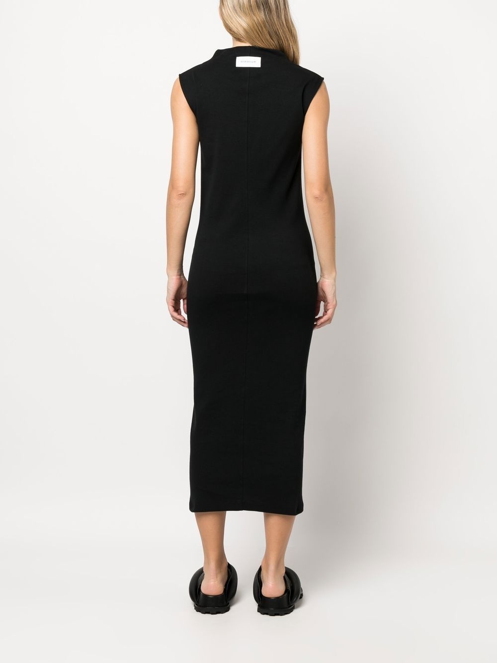 fitted sleeveless midi dress - 4