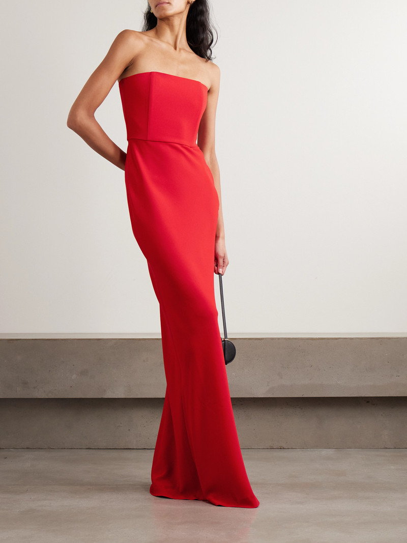 BERNADETTE Luna Strapless Crepe Gown outlook