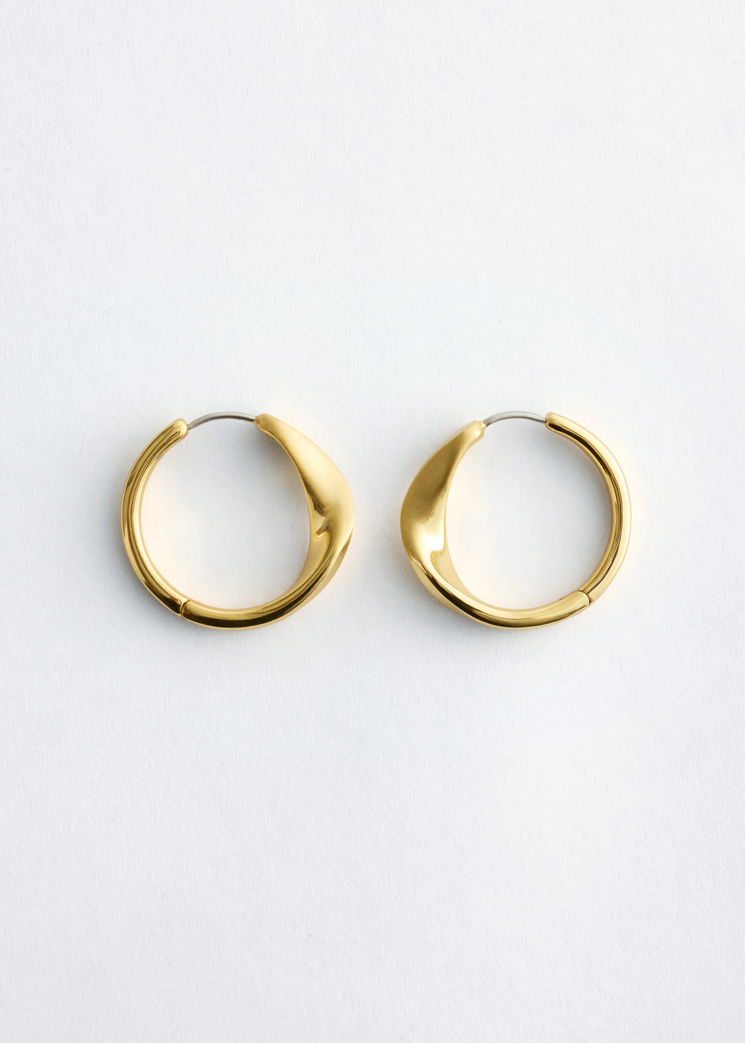 Twisted Hoop Earrings - 1