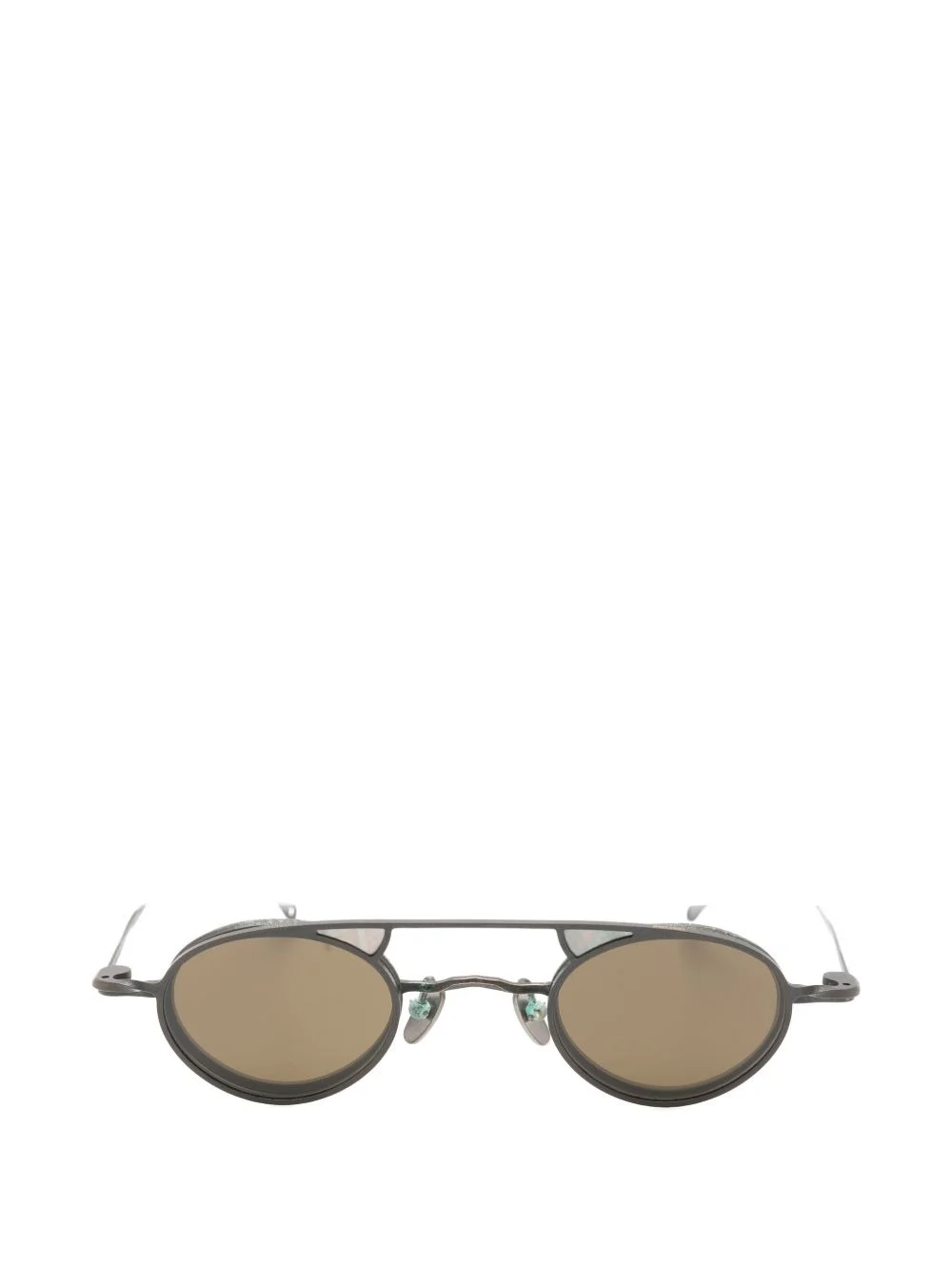 Ziggy clip-on round-frame sunglasses - 1