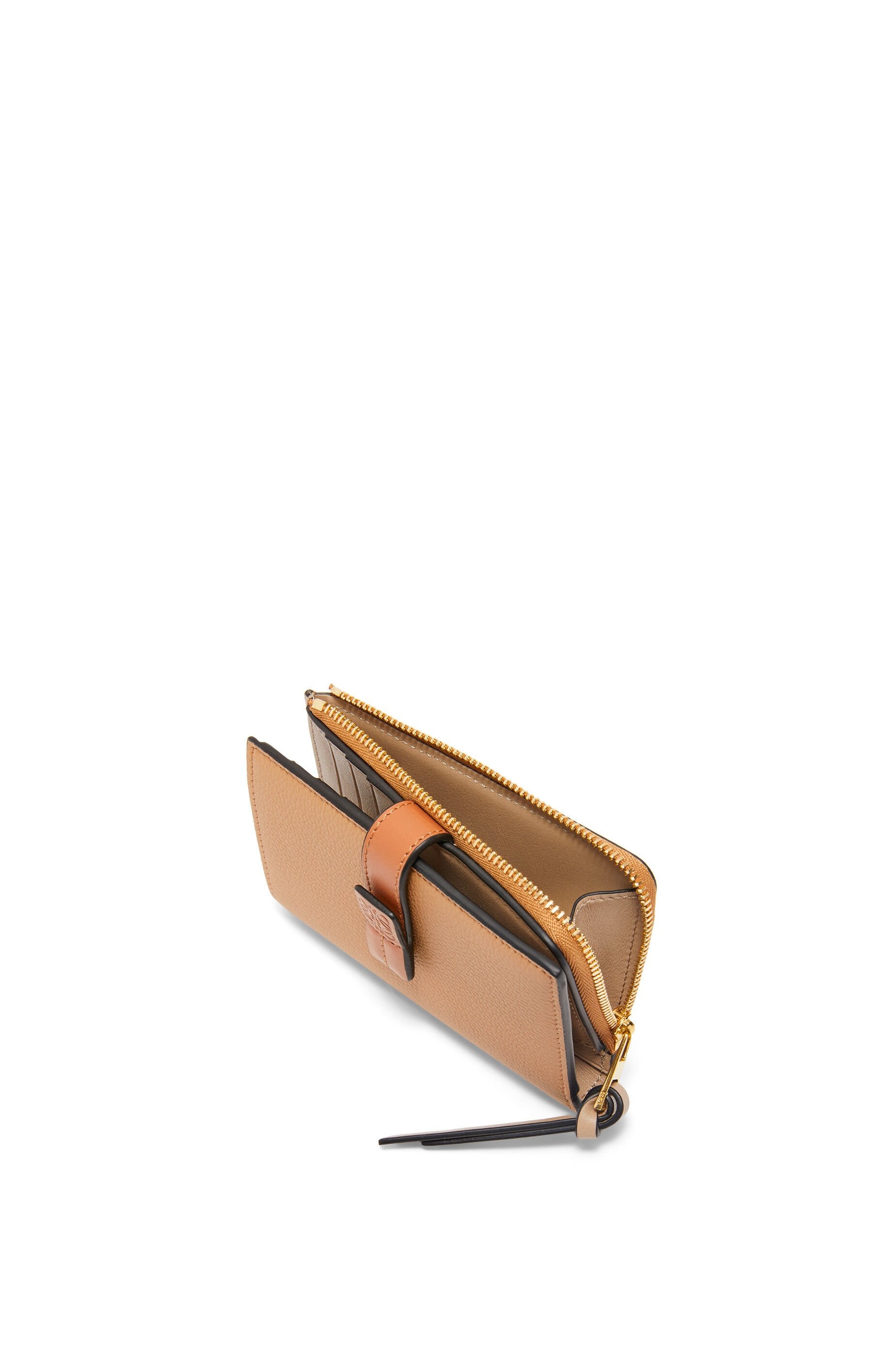 Slim compact wallet in soft grained calfskin - 3