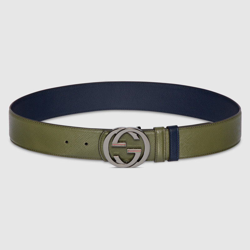 Reversible belt with Interlocking G buckle 1