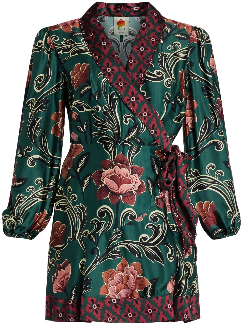 floral-print mini dress - 1