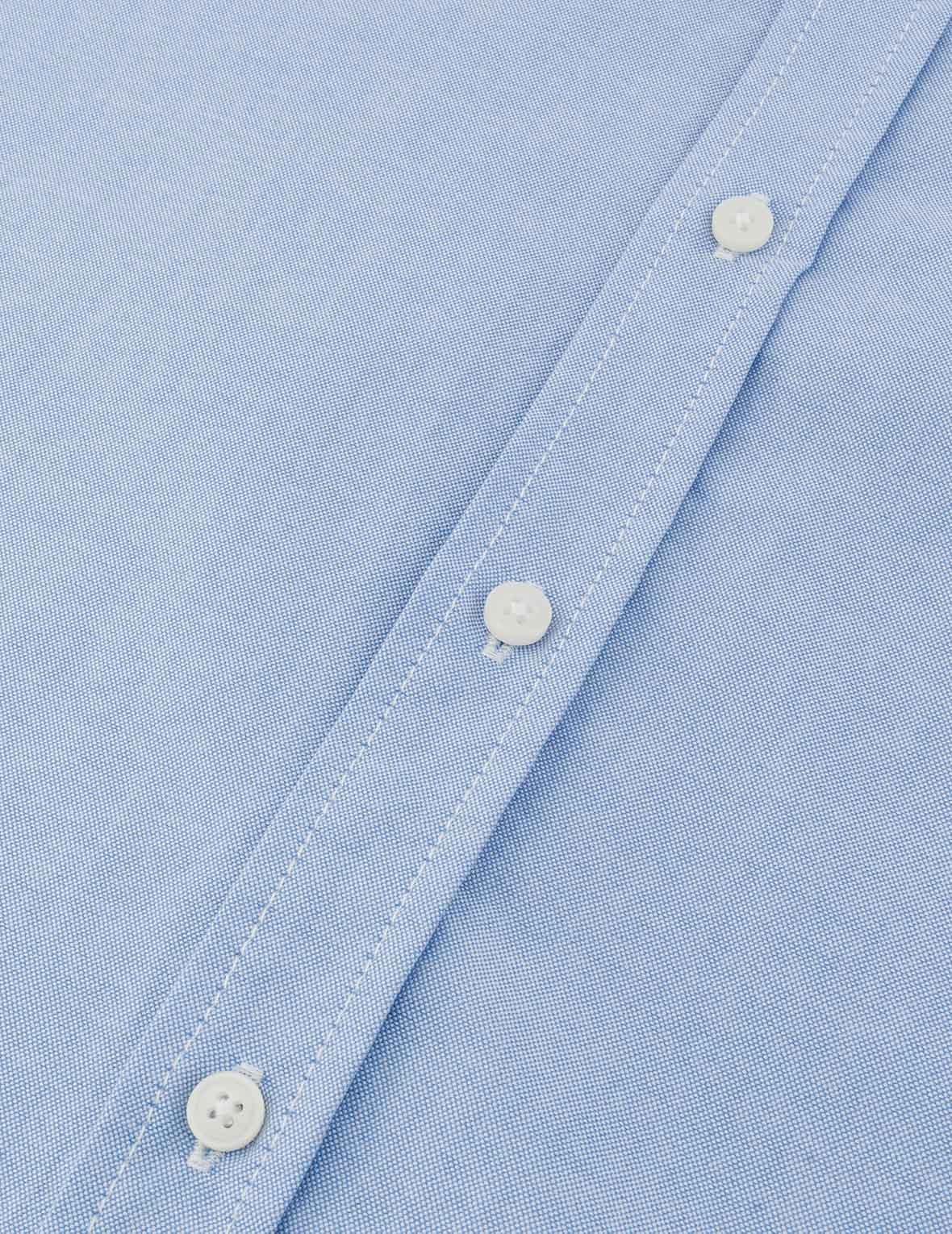 Seagull Embroidery Relax Fit Long Sleeve Oxford Shirt - 8