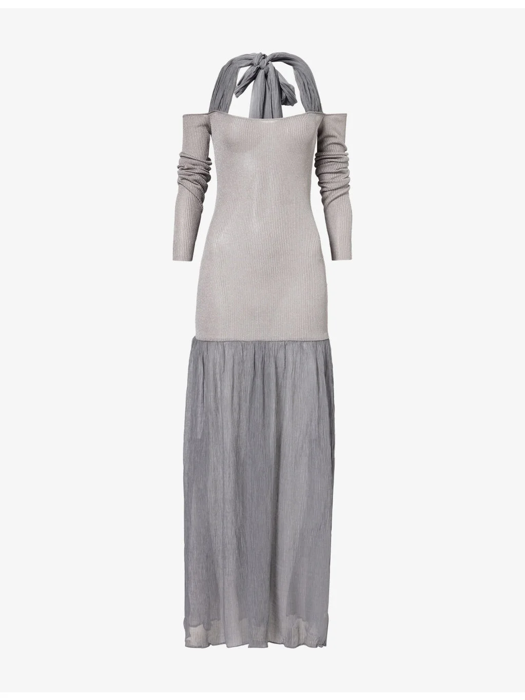 Luxa Halter Woven Maxi Dress - 1