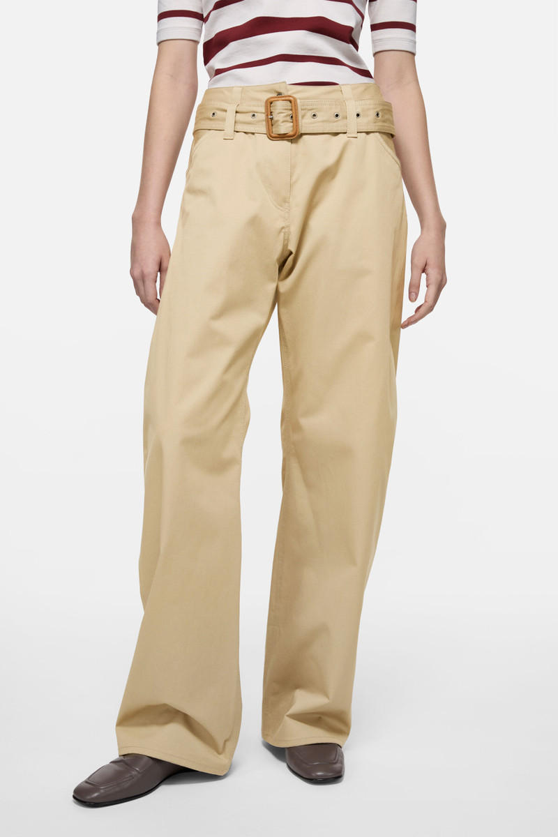 Twill trousers with belt - Pale beige 3