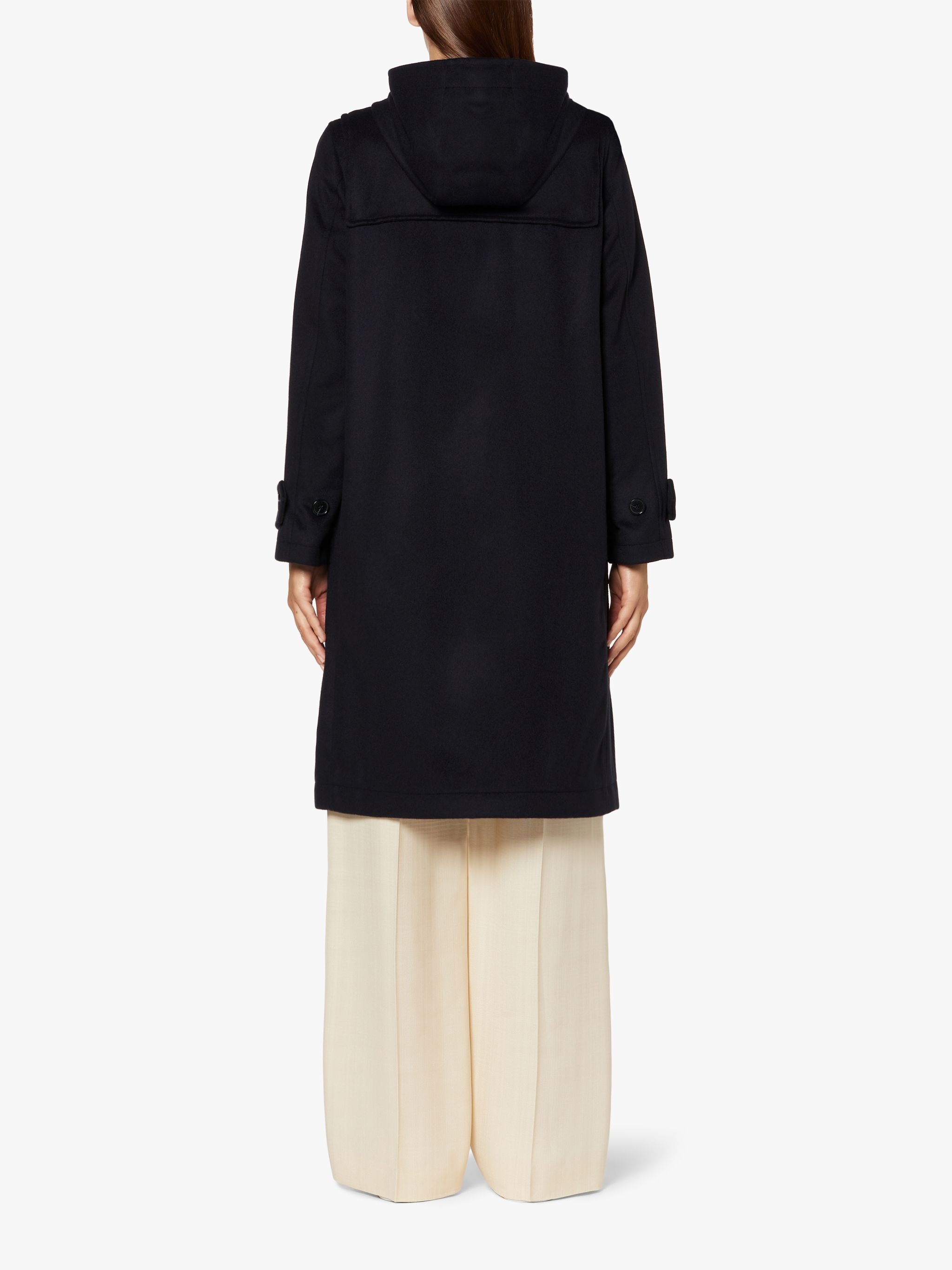 INVERALLAN NAVY WOOL & CASHMERE DUFFLE COAT | LM-1090BS - 4