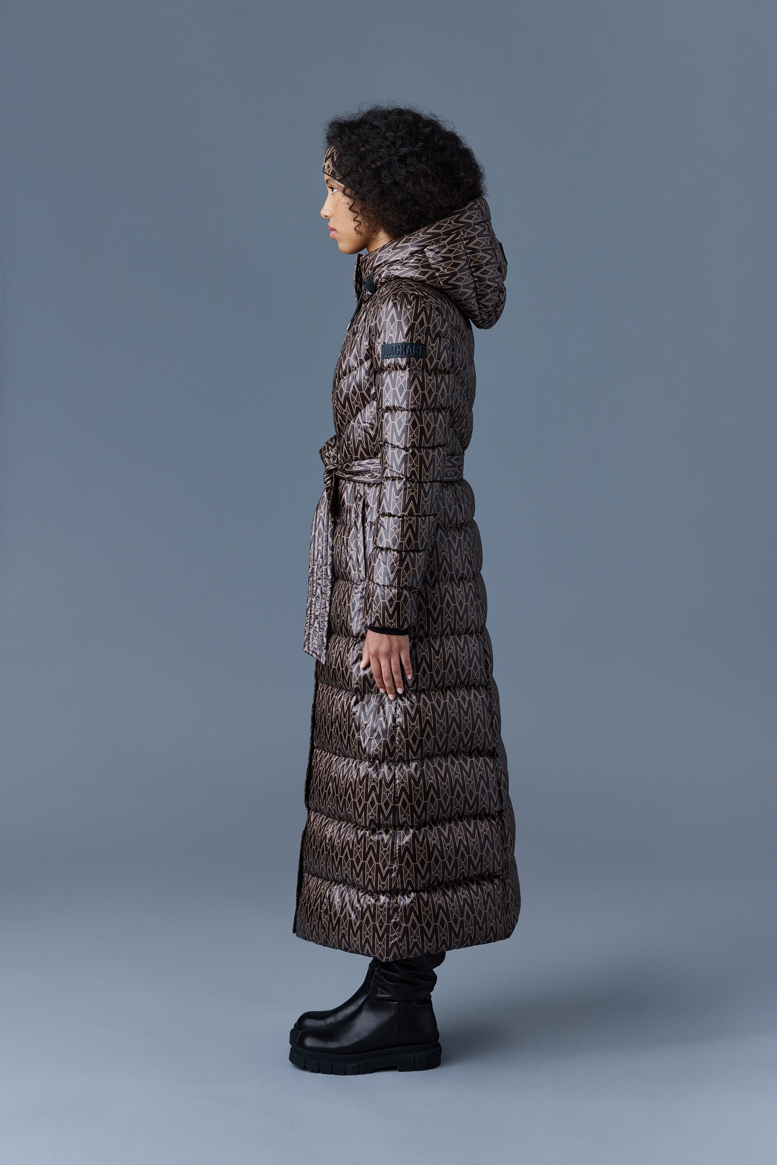 CALINA E3-Lite monogram lustrous light down maxi coat - 3