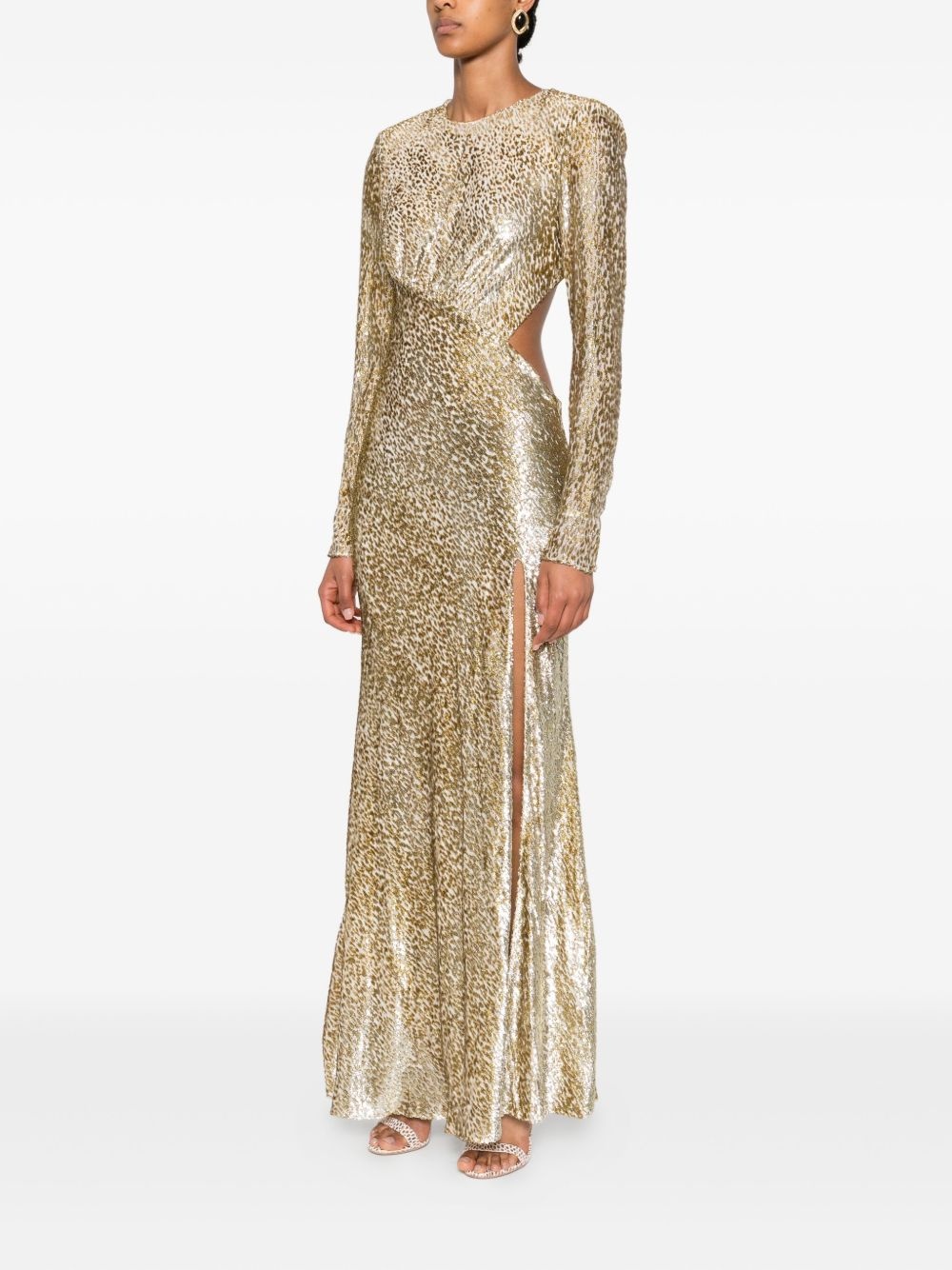 long-sleeved maxi dress - 3