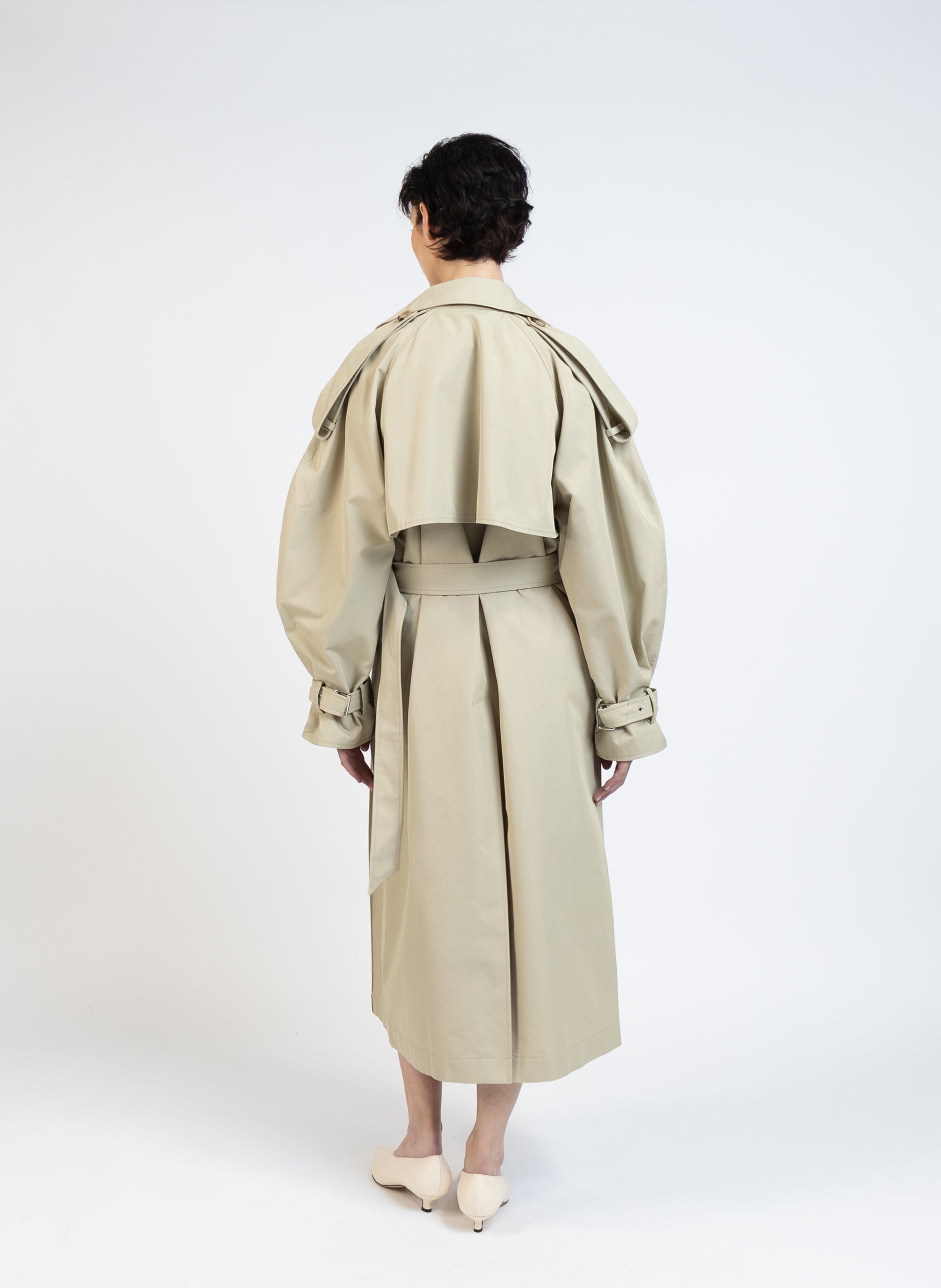 Gabardine Trench Coat/Beige - 5
