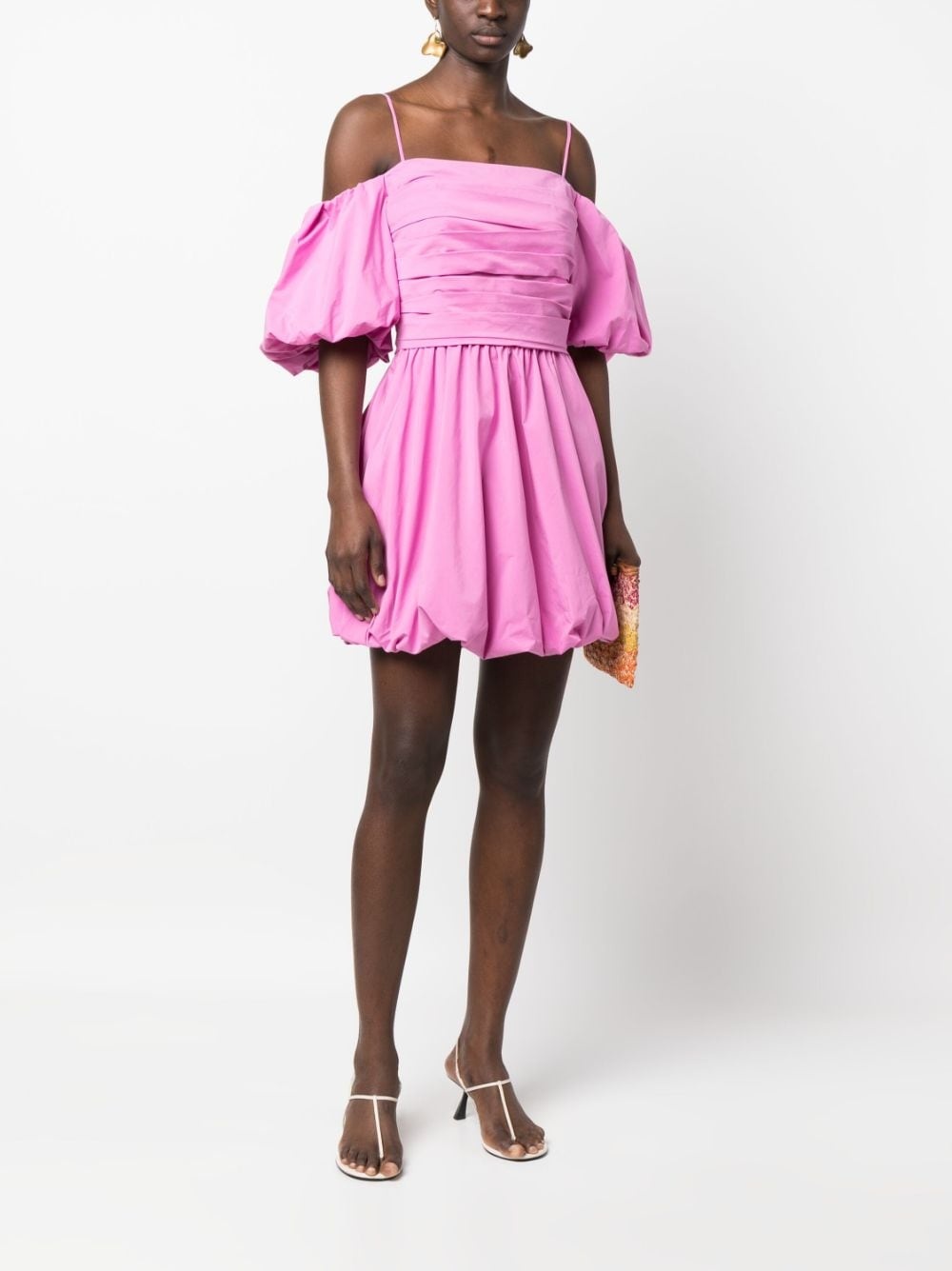 Sanam puff-sleeve mini dress - 2