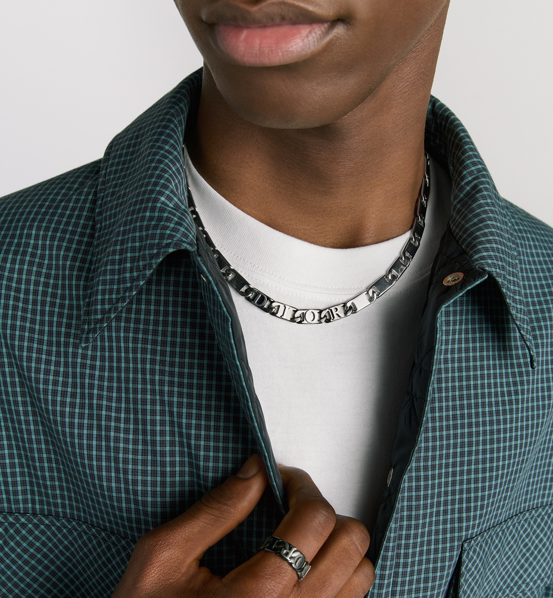 Dior Contrast Chain Link Necklace - 2