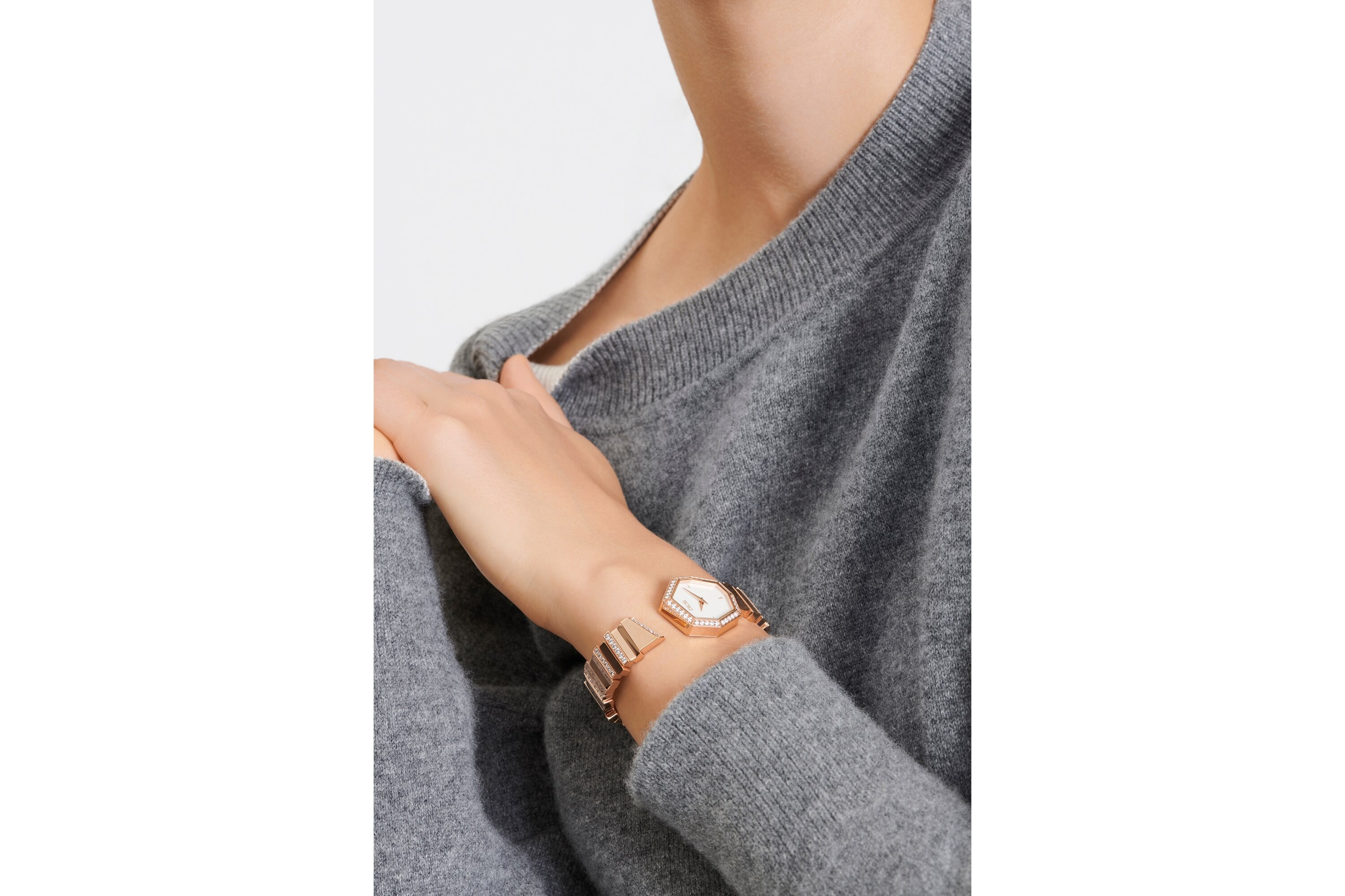 Pink Gold, Diamonds and White Mother-of-Pearl GEM DIOR - 8