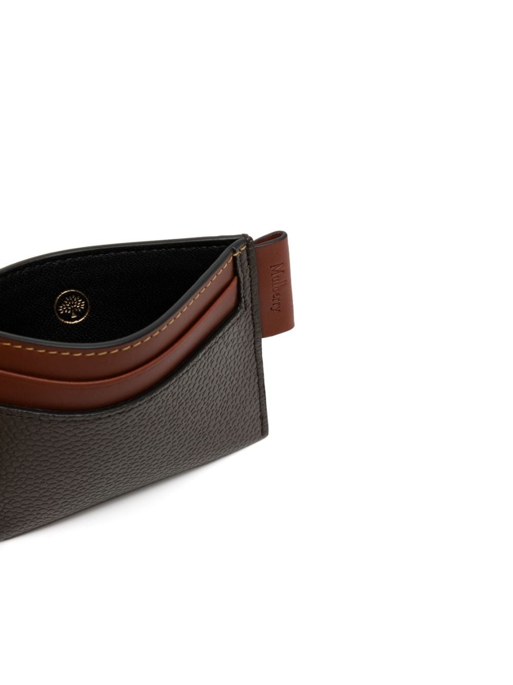 logo-tag leather cardholder - 3
