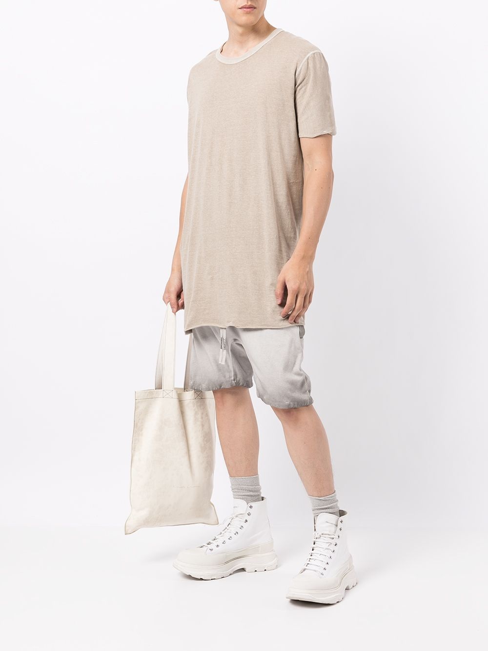 stonewashed cargo shorts - 2