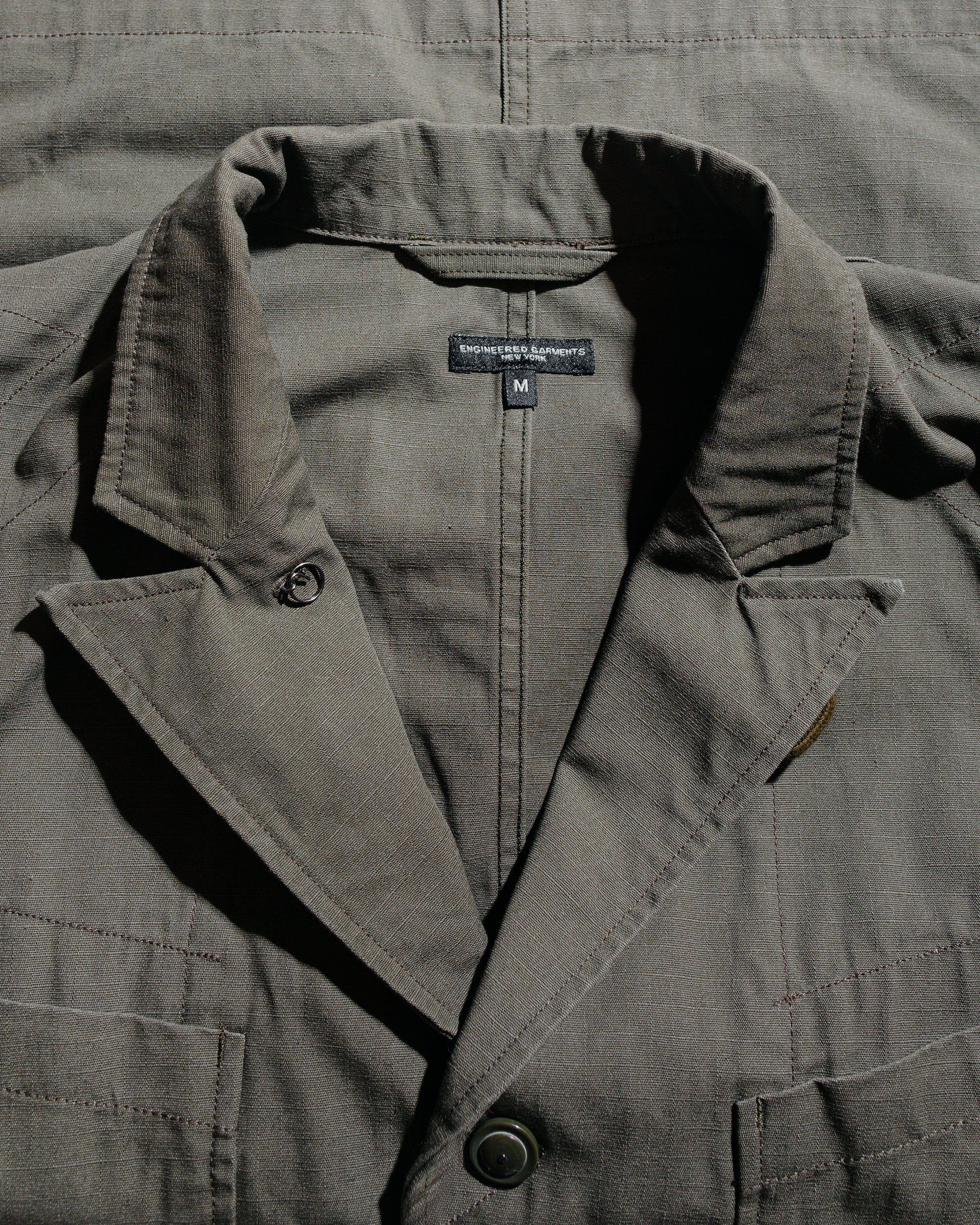 Bedford Jacket Olive Heavyweight Cotton Ripstop - 5