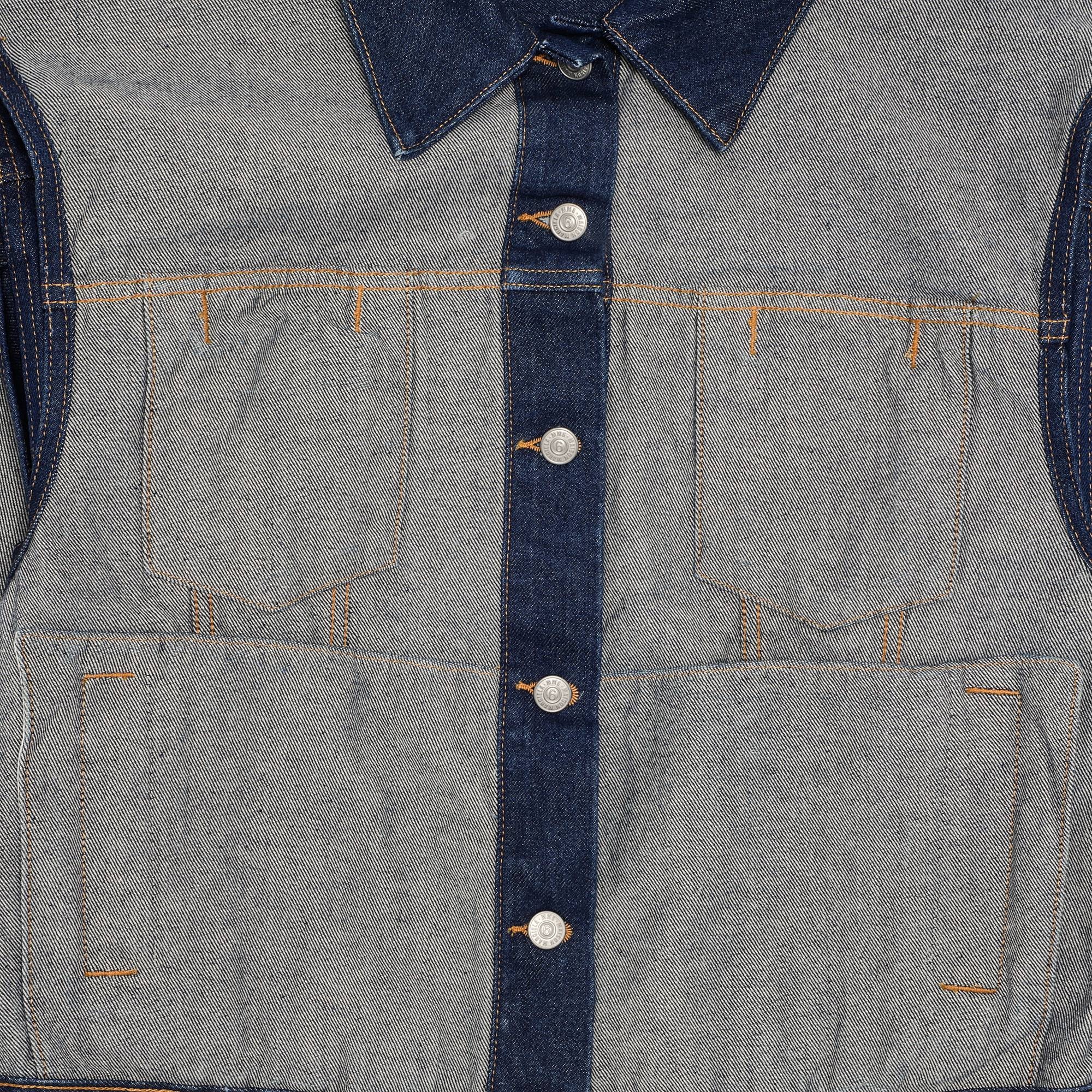 MM6 Maison Margiela Reversed Denim Jacket 'Raw' - 3