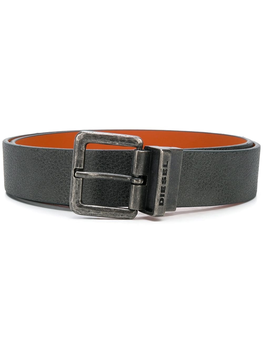 textured leather belt - 1