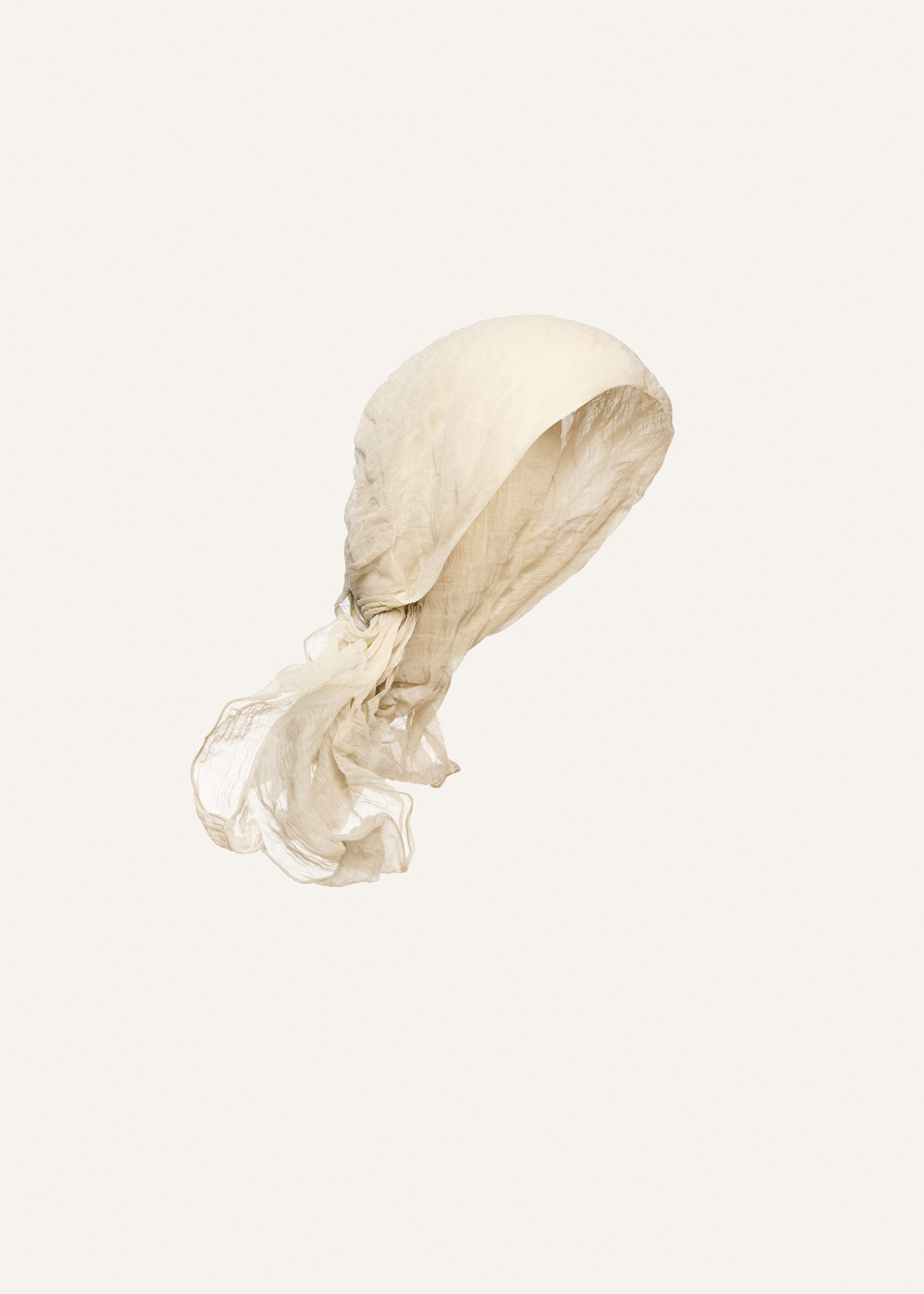 Wired head scarf in cream - 2
