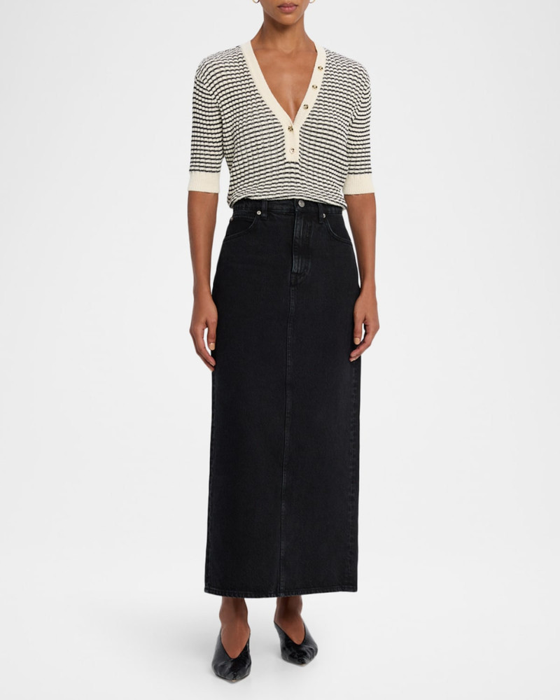 FRAME The Stripe V-Neck Top outlook