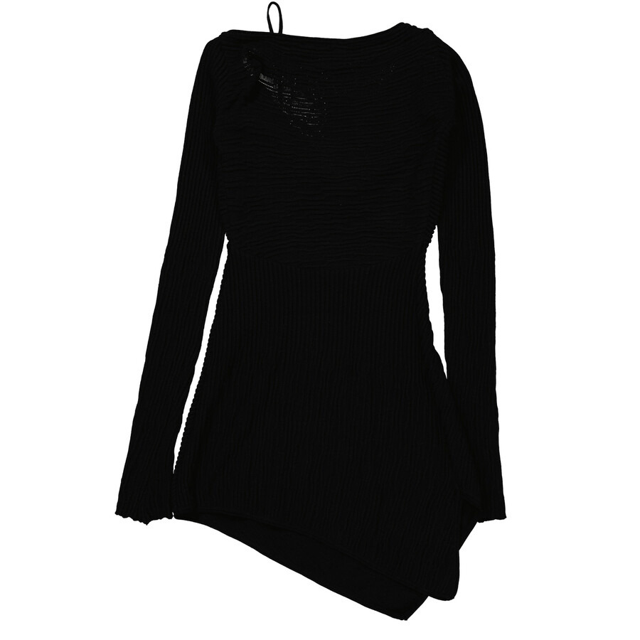 The Attico Ladies Black Desai Asymmetric Minidress - 2