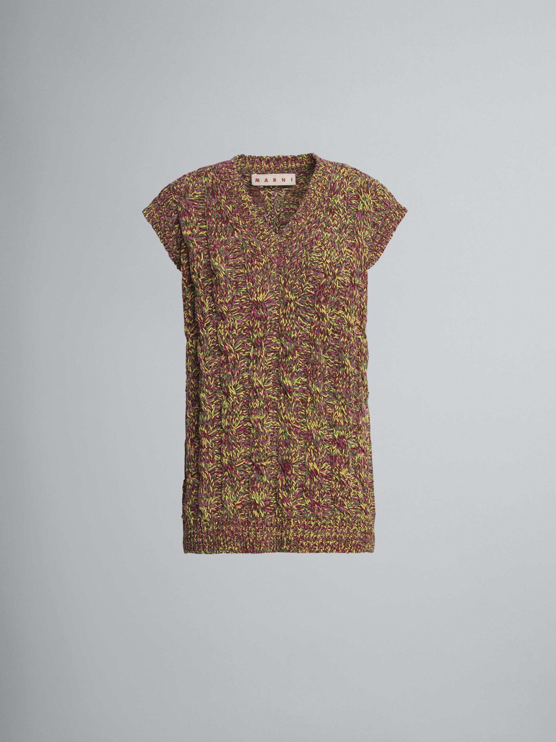 VISCOSE AND COTTON CHENILLE VEST - 1