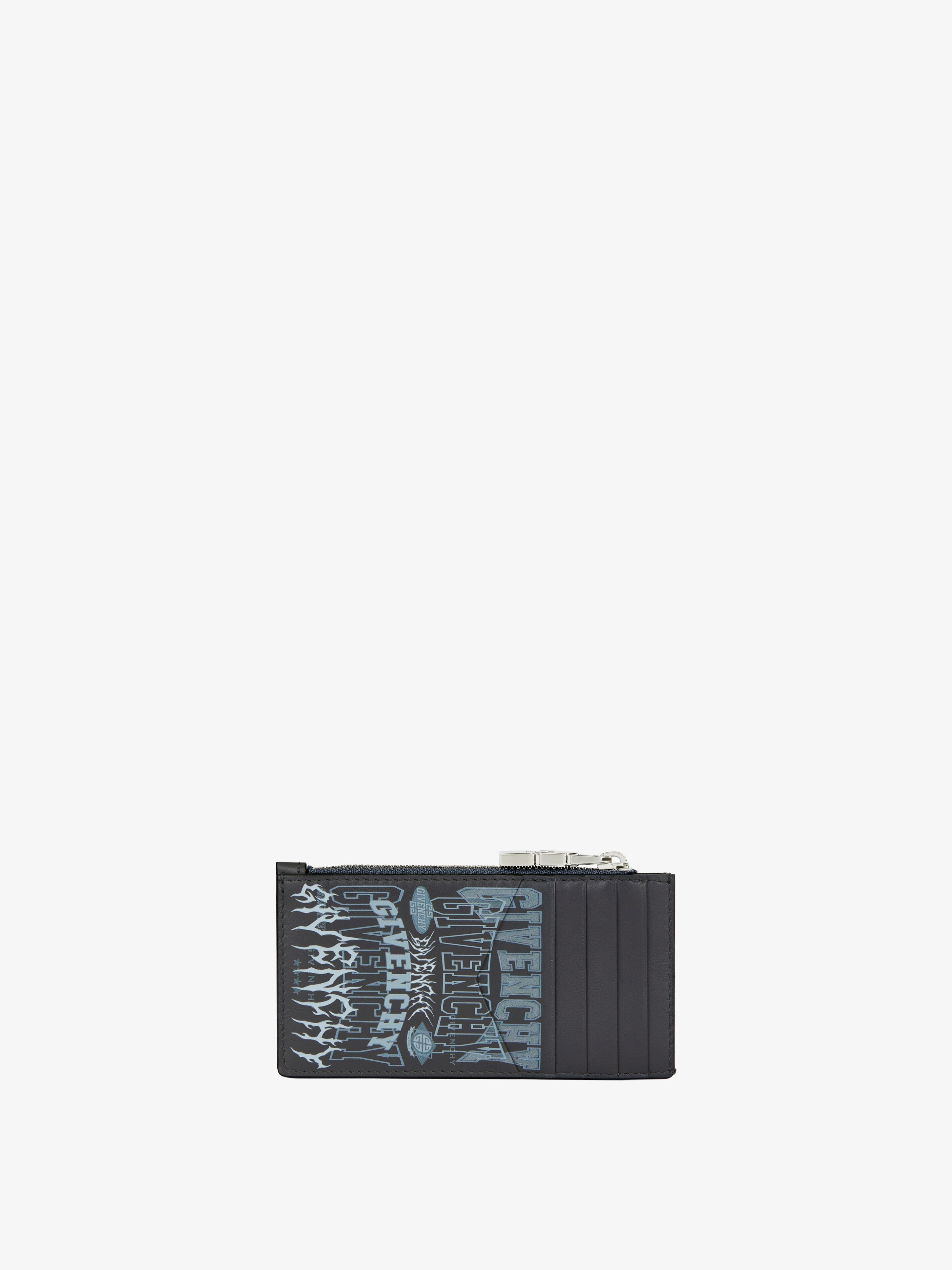 ZIPPED CARD HOLDER IN MULTI LOGO LEATHER - 3