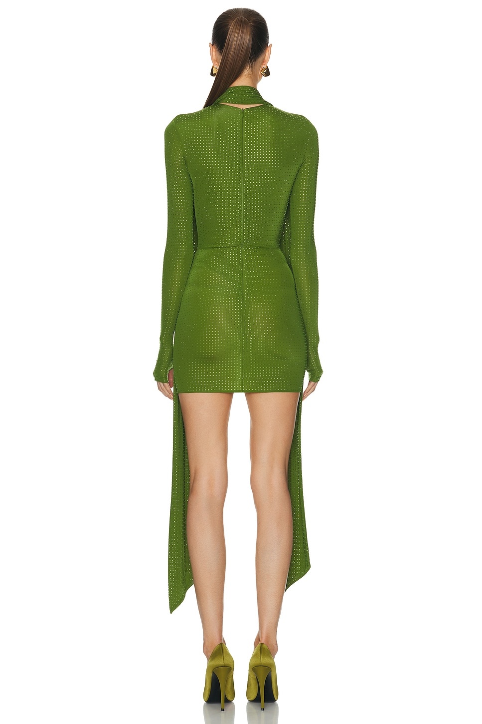 Long Sleeve Scarf Mini Dress - 3