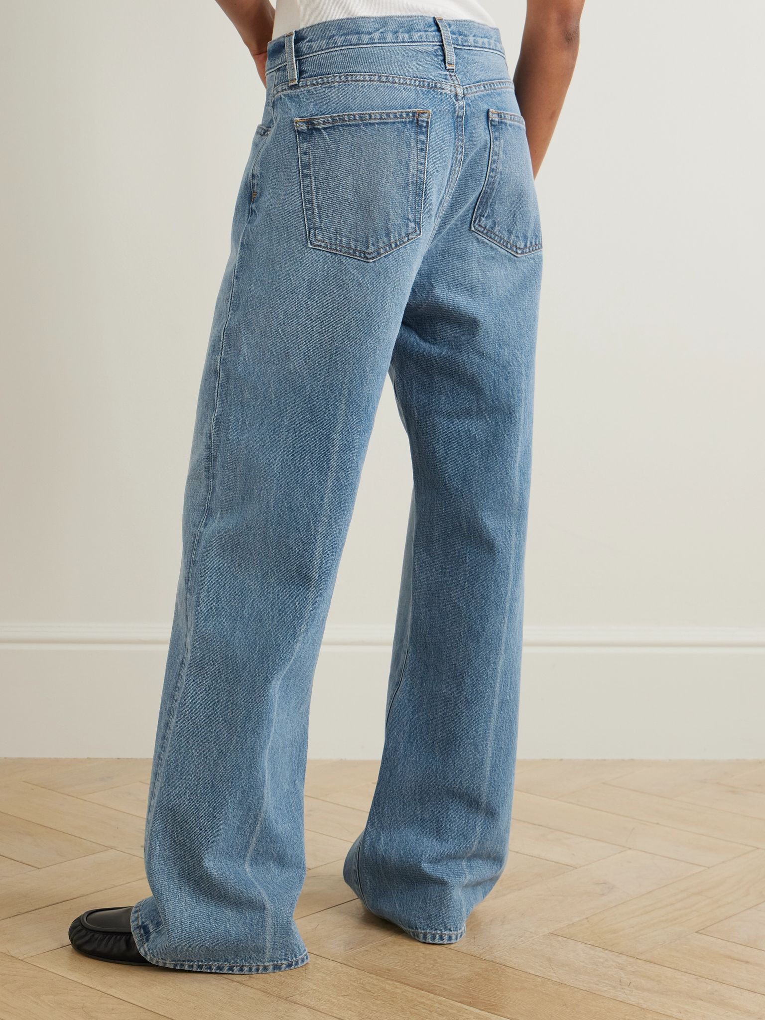 The Loose low-rise wide-leg jeans Dark denim - 4
