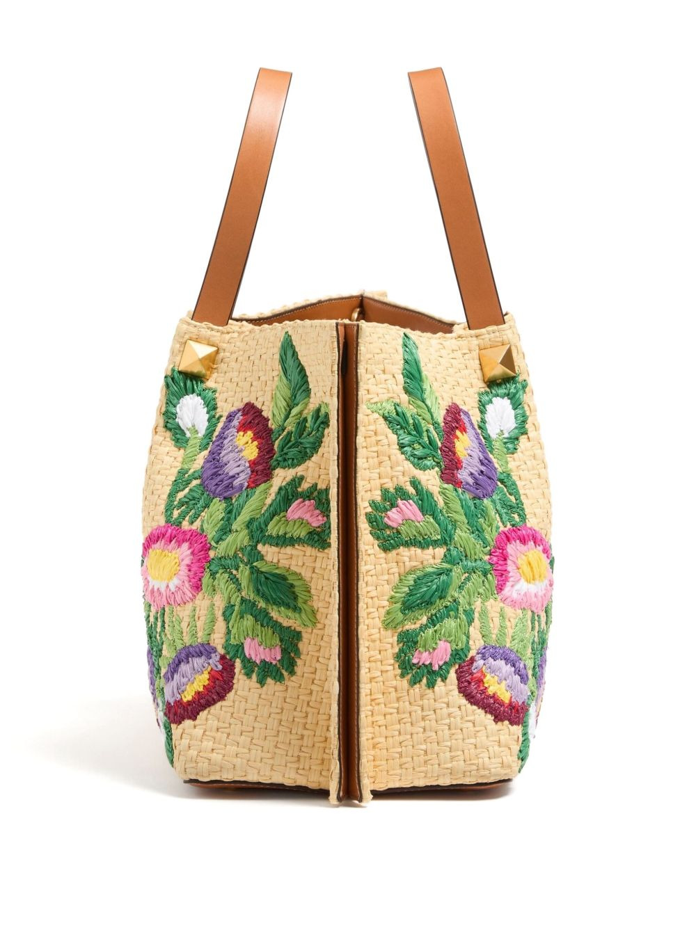 medium floral-embroidered tote bag - 4