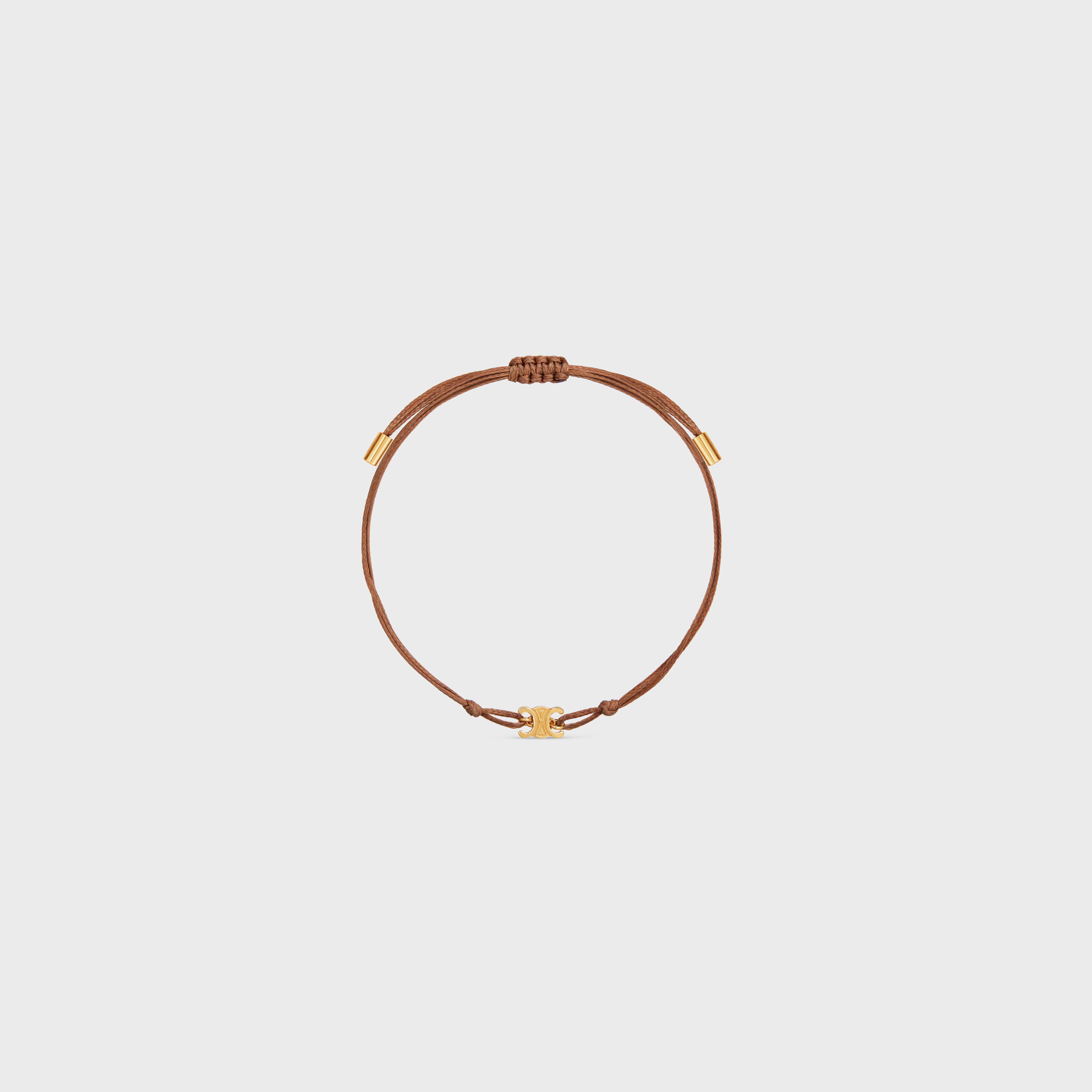 Triomphe Thin Beach Bracelet in Brass With Gold Finish and Polyester - 1