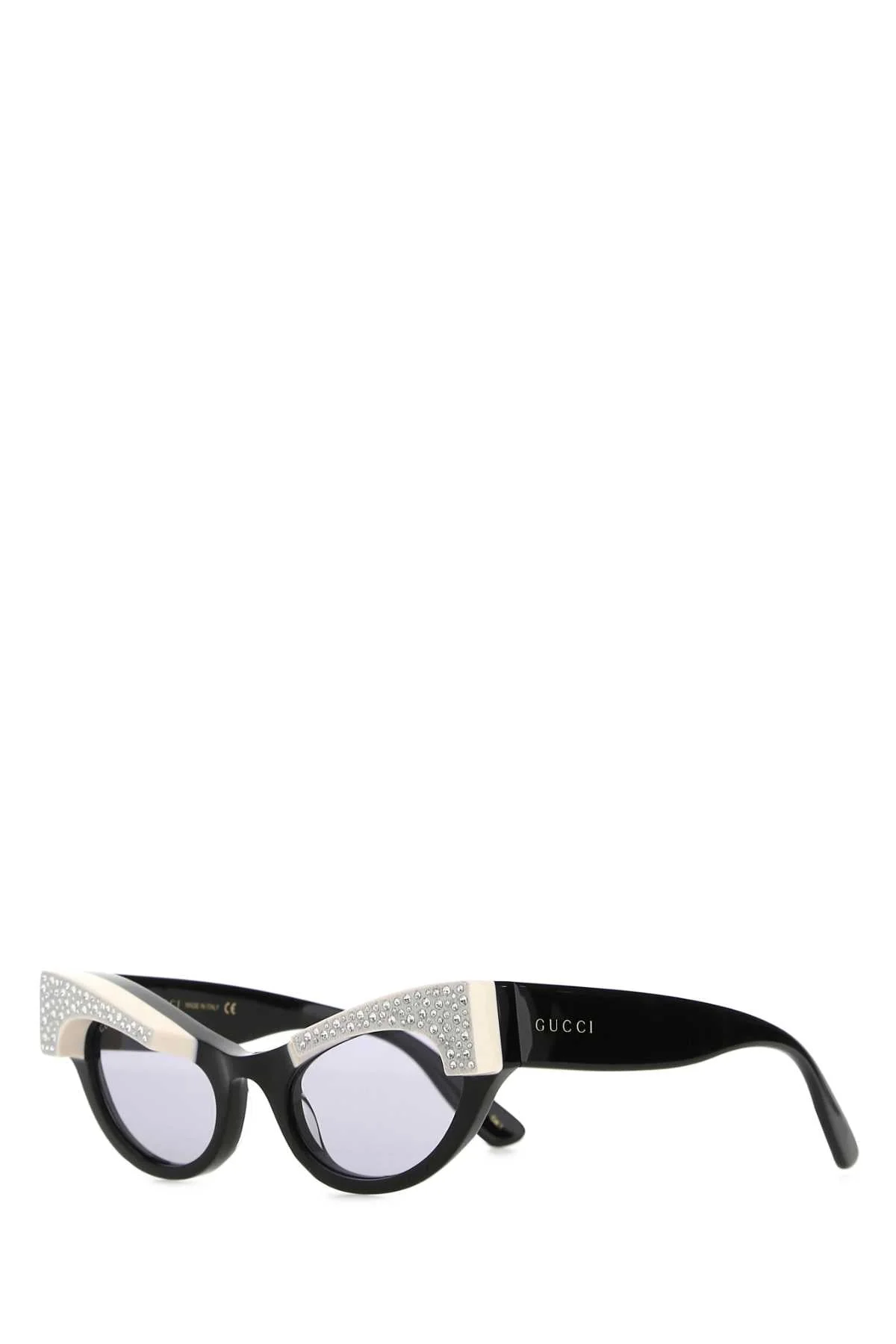 Gucci OCCHIALE Crystal-Embellished Cat-Eye Sunglasses — Black - 1