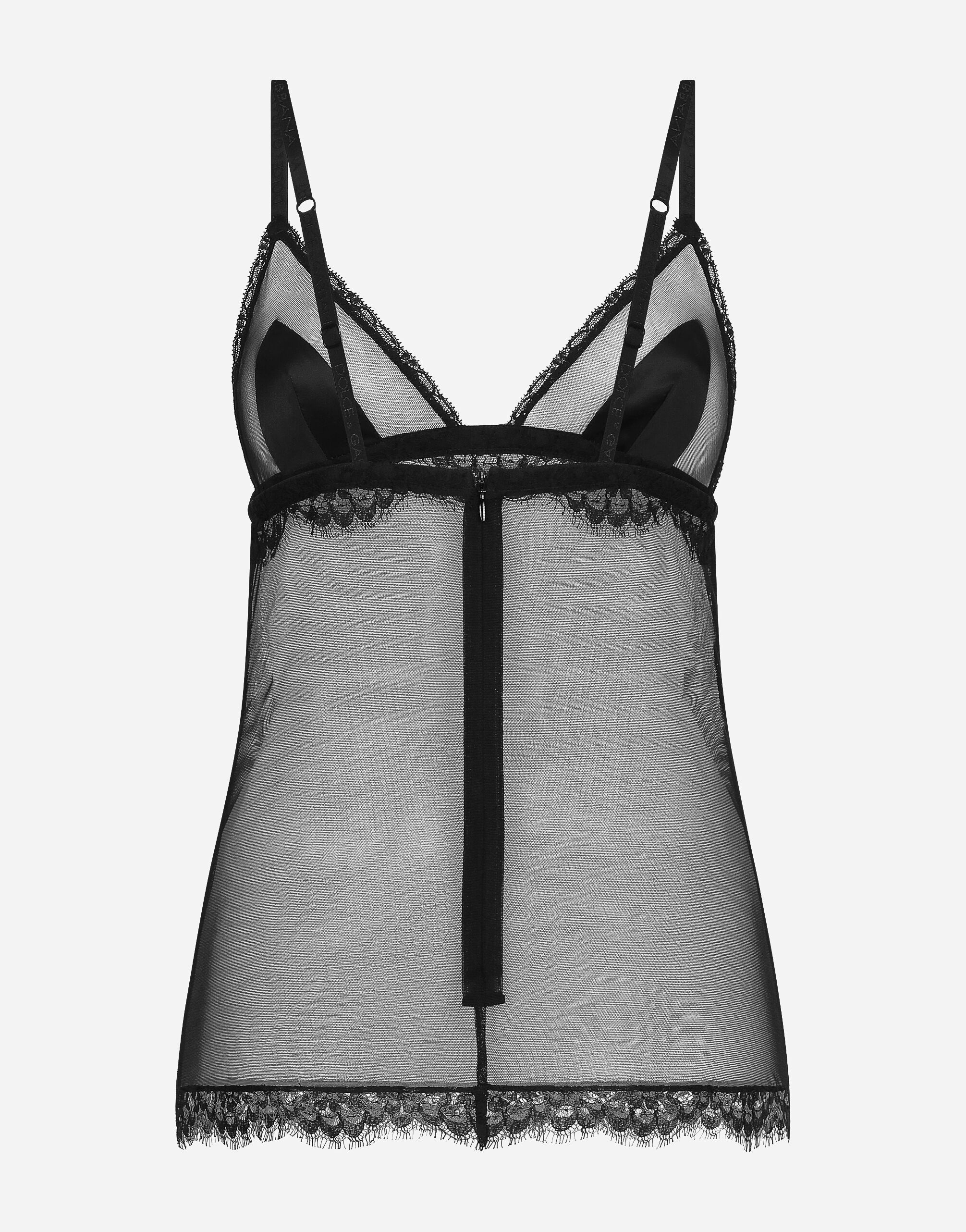 Lace and tulle camisole - 2