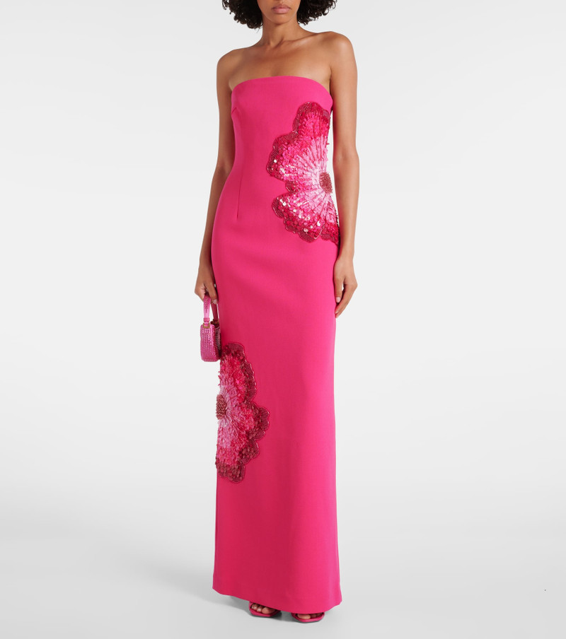 REBECCA VALLANCE Layana embellished strapless gown outlook