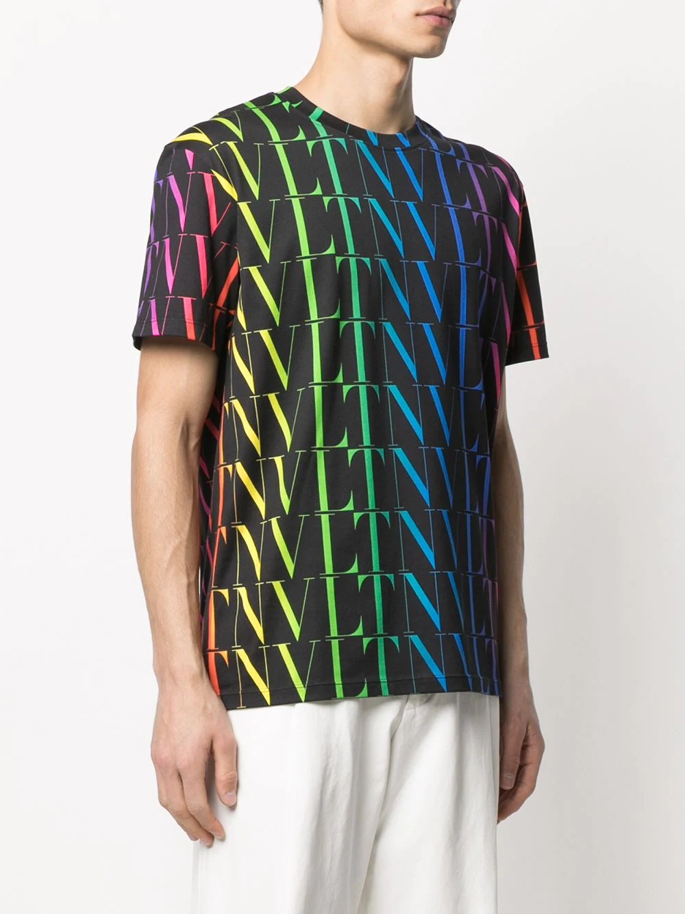 VLTN rainbow-logo print T-shirt - 3