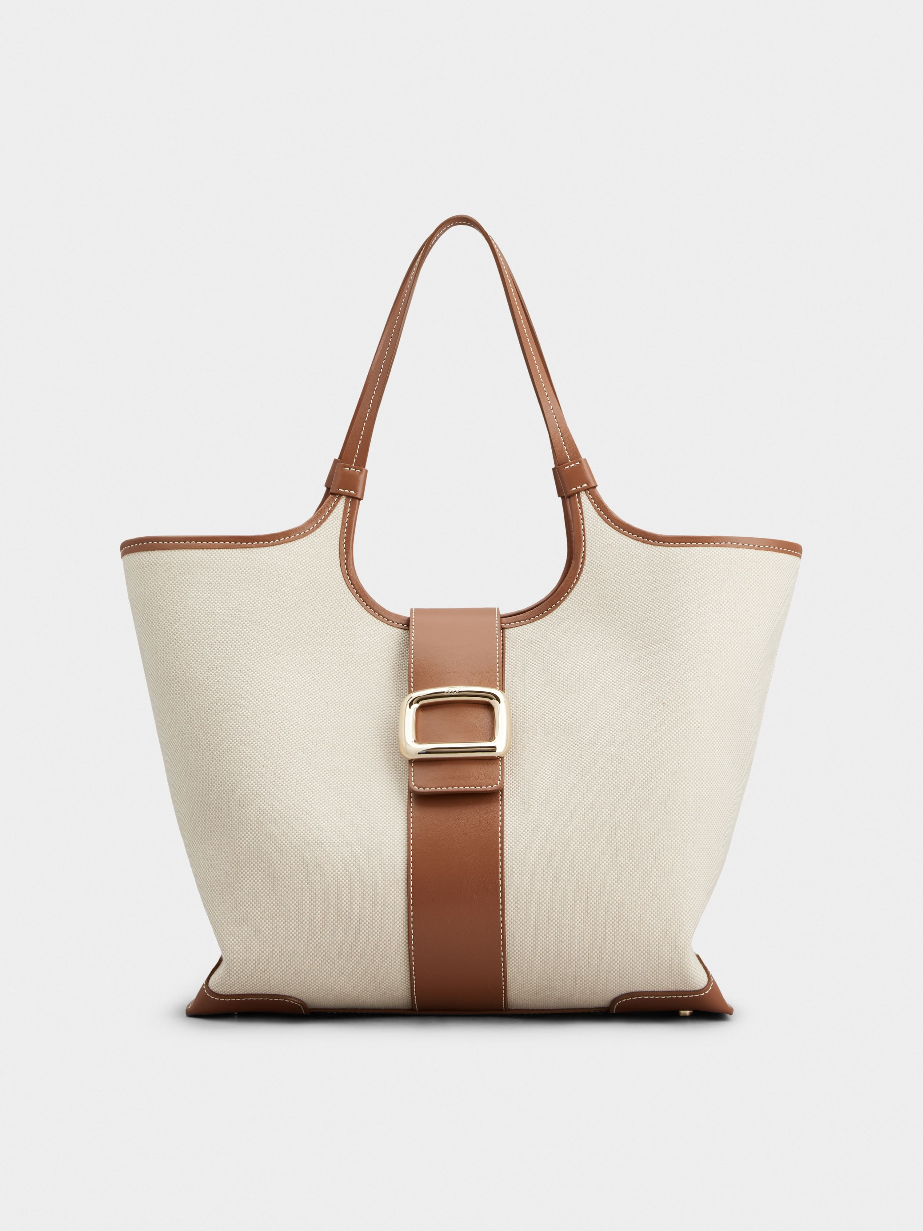 Viv' Choc Medium Shopping Bag in canvas - 1