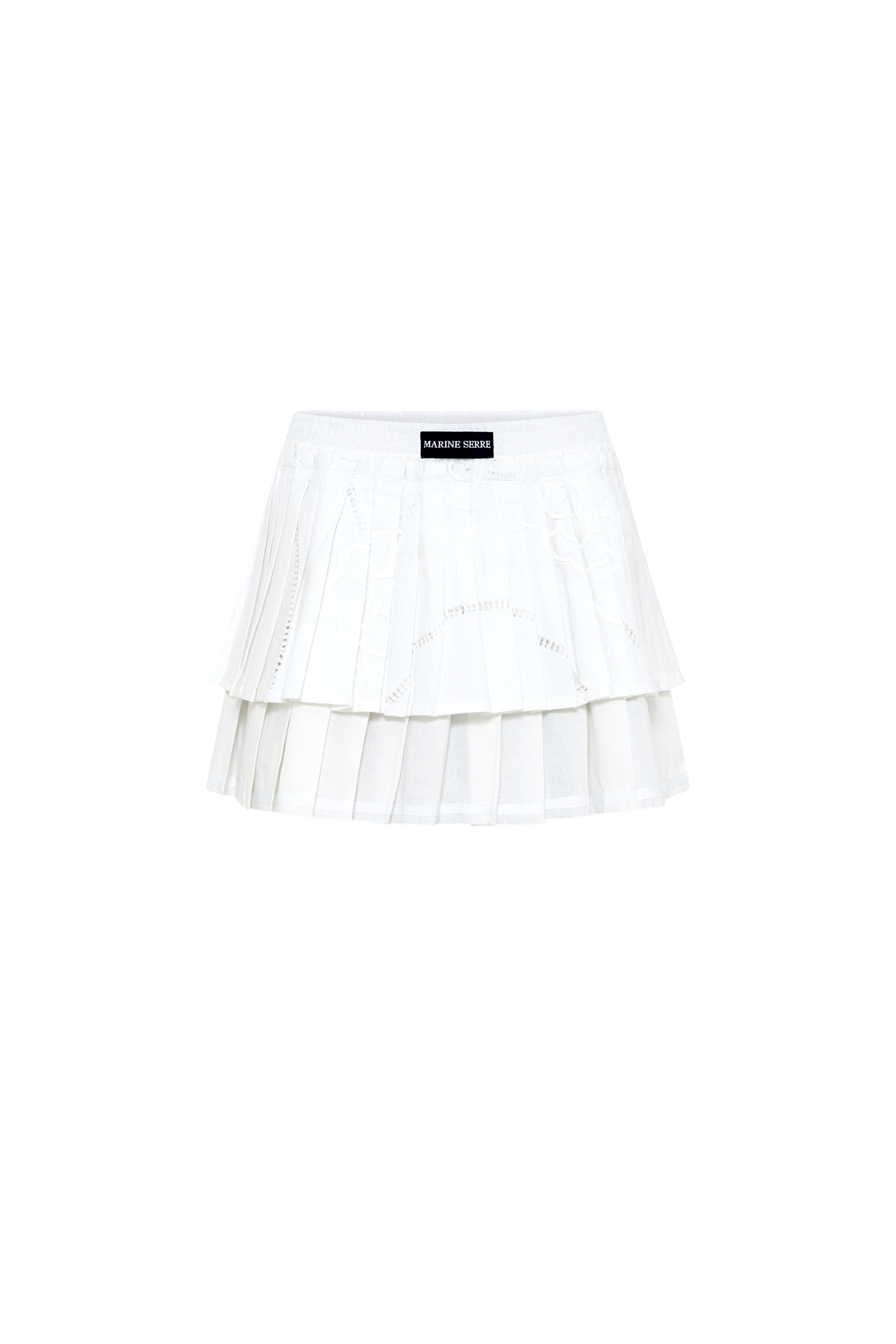 Upcycled Household Linen Pleated Skirt - 1