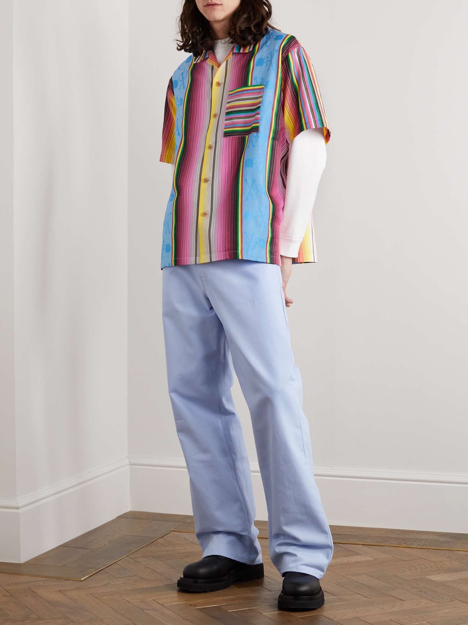 Camp-Collar Striped Cotton-Jacquard Shirt - 2