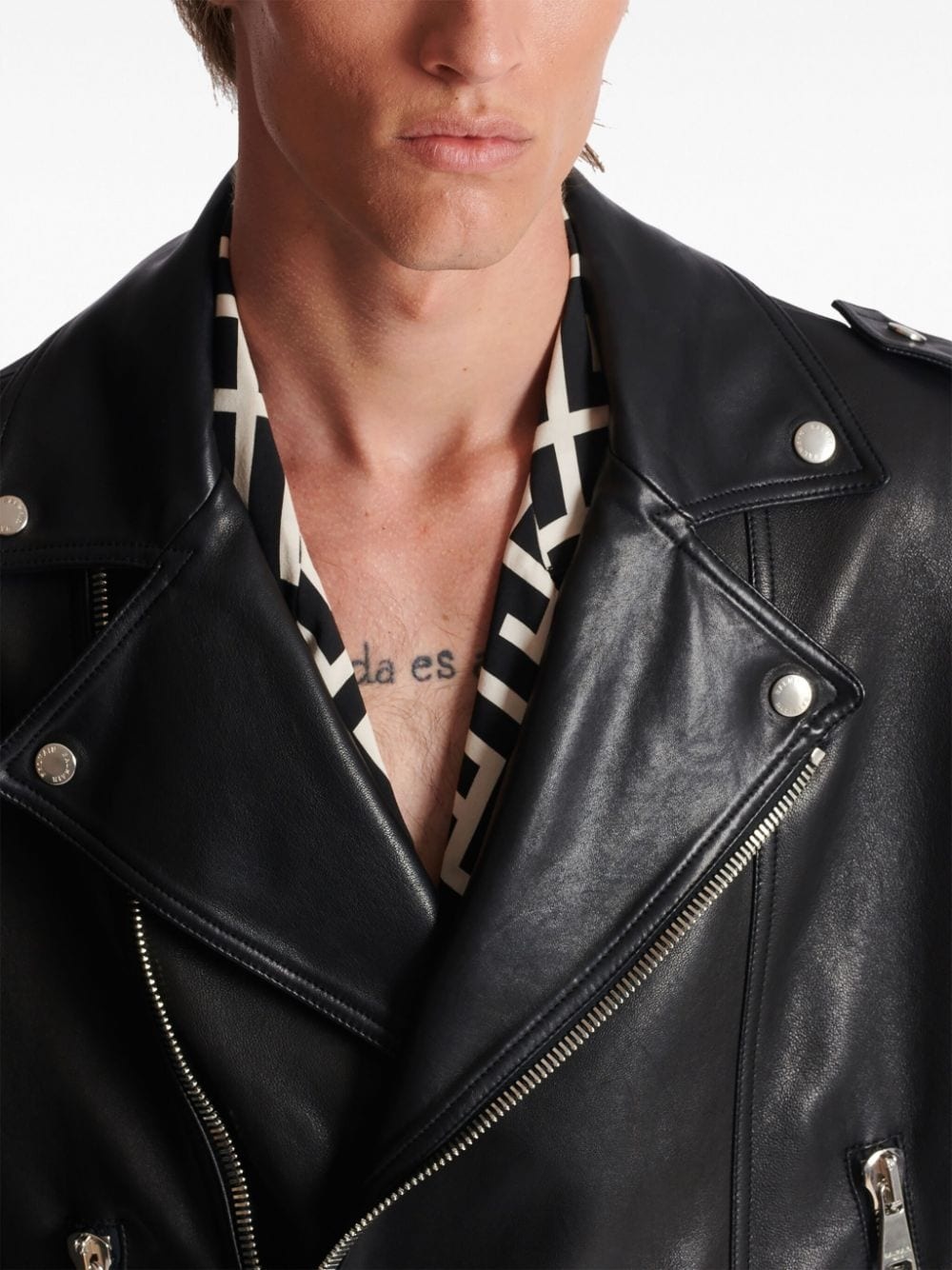 leather biker jacket - 7